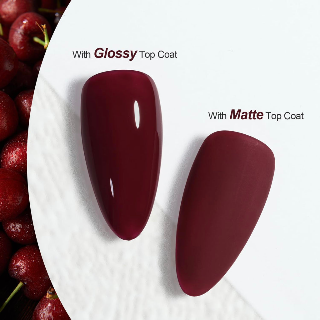 GAOY Red Gel Nail Polish. 16ml Soak Off Gel Polish. UV Light Cure for Nail Art DIY Manicure at Home. 1149 Dark Red Cherry : Beauty & Personal Care
