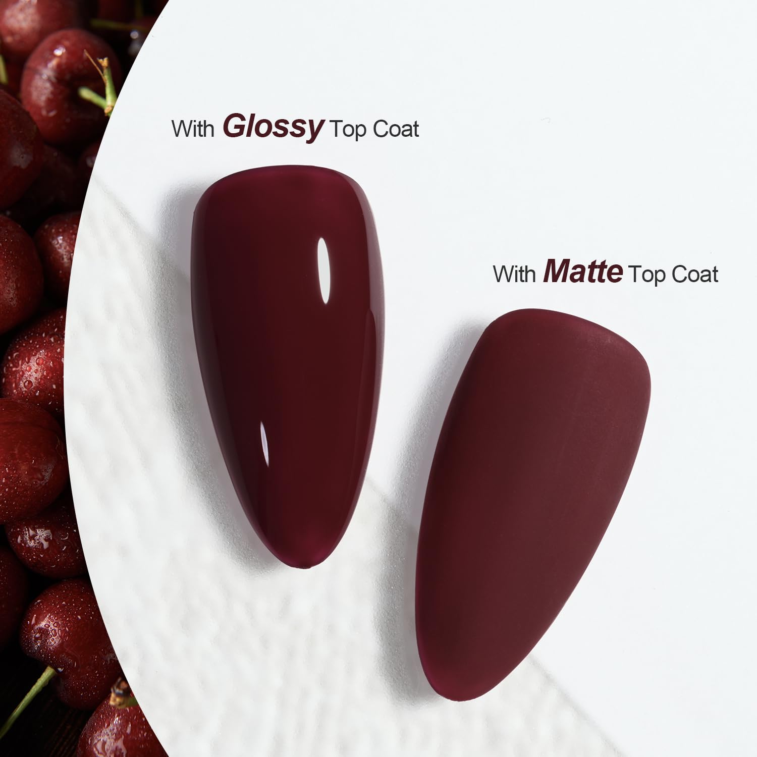 GAOY Red Gel Nail Polish. 16ml Soak Off Gel Polish. UV Light Cure for Nail Art DIY Manicure at Home. 1149 Dark Red Cherry : Beauty & Personal Care