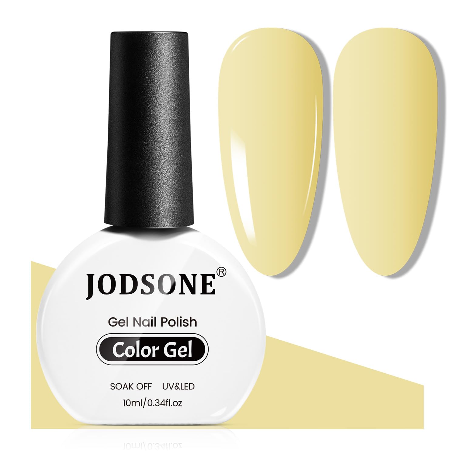 JODSONE Pastel Yellow Gel Nail Polish 10ml Soak Off LED Gel Polish Butter Yellow Nail Color Salon Quality Long-Lasting Low Odor (Need U V Lamp Curing) : Beauty & Personal Care