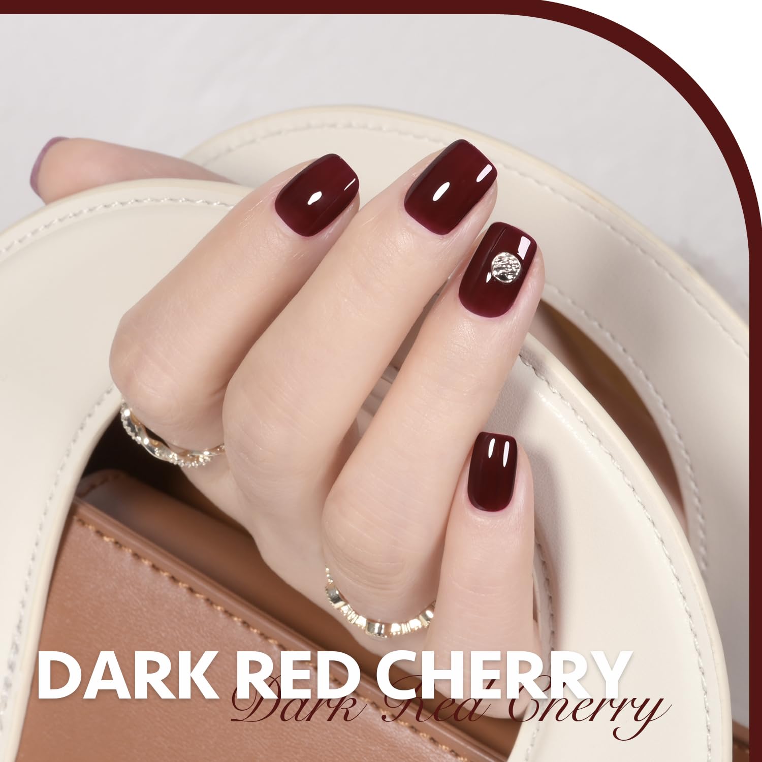 GAOY Red Gel Nail Polish. 16ml Soak Off Gel Polish. UV Light Cure for Nail Art DIY Manicure at Home. 1149 Dark Red Cherry : Beauty & Personal Care