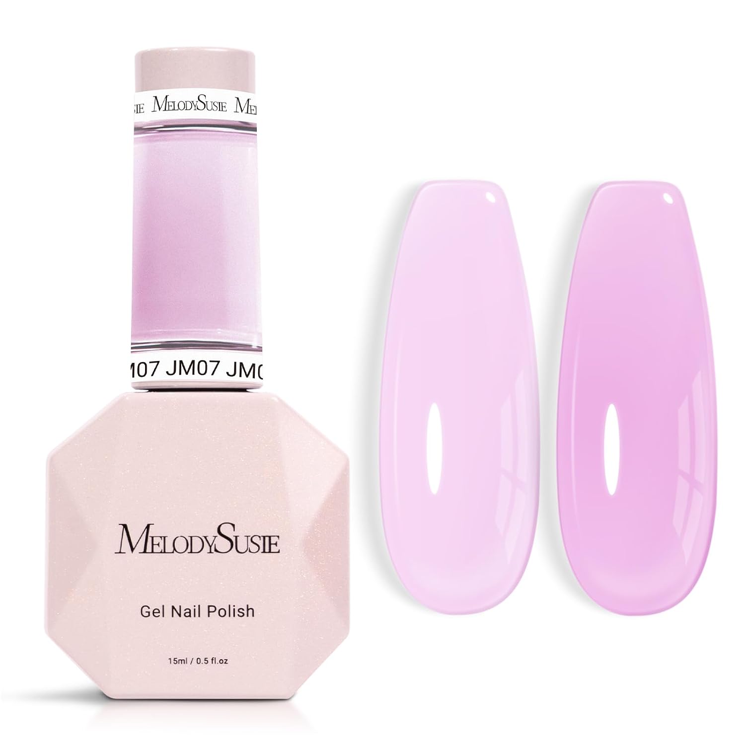 MelodySusie Jeweliver Nude Gel Nail Polish. 0.5Fl.oz Milky Gel Polish Pastel Color Soak Off UV LED Light Cure Gift for Women Manicure Nail Art DIY at Home JM08 : Beauty & Personal Care