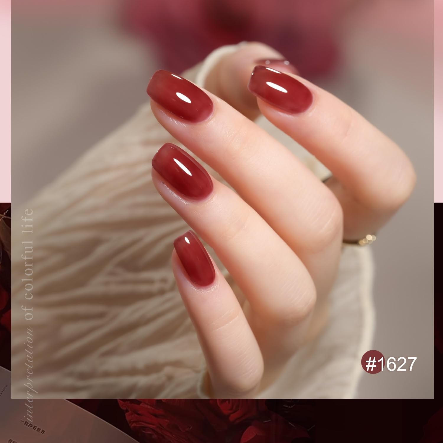 GAOY Rose Garden Jelly Gel Nail Polish of 6 Transparent Nude Red Pink Brown Colors Sheer Gel Polish Kit for Salon Manicure and Nail Art DIY at Home : Beauty & Personal Care