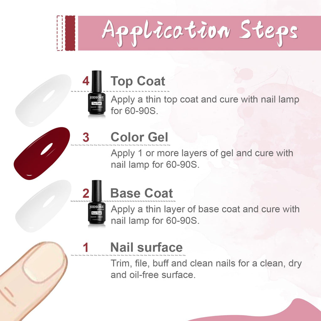 JODSONE 2 Bottles of Top Coat Base Coat Set No Wipe Foundation Combination Bright Surface At Home DIY Nail Salon Girl Gift : Beauty & Personal Care