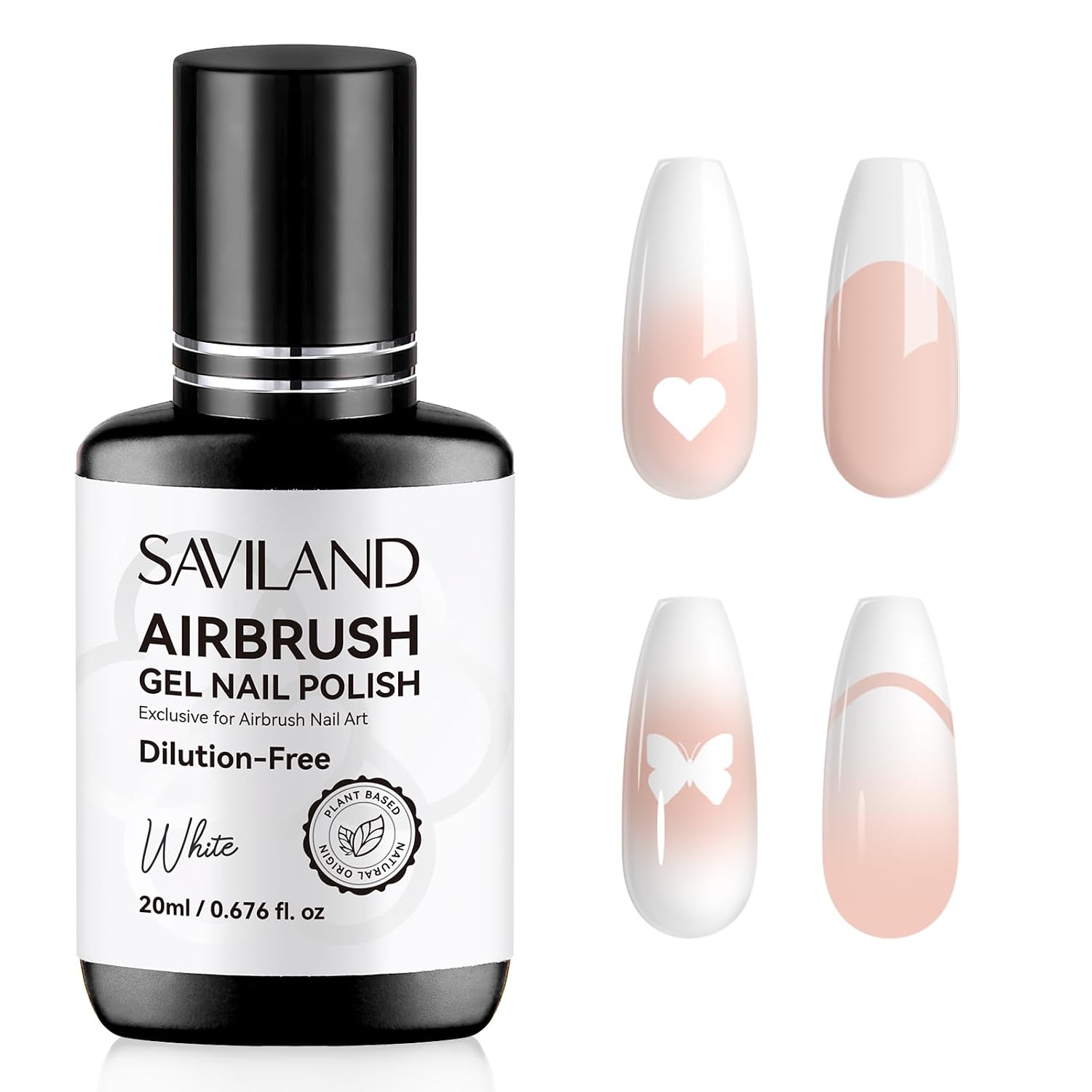 SAVILAND Airbrush Gel Nail Polish Hema-Free: Dilution-Free 12 Vitality Colors Airbrush for Nails Set Non-Acetone with Fine Mist Nail for Spray French & Ombre Nail Polish Nail Art Design Salon Kit : Beauty & Personal Care