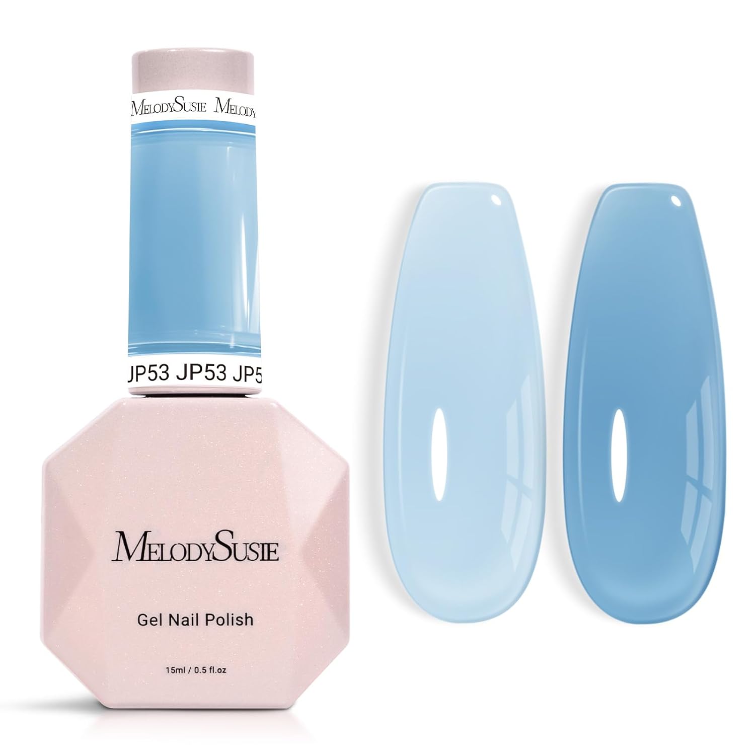 MelodySusie Jeweliver Nude Gel Nail Polish. 0.5Fl.oz Milky Gel Polish Pastel Color Soak Off UV LED Light Cure Gift for Women Manicure Nail Art DIY at Home JM08 : Beauty & Personal Care