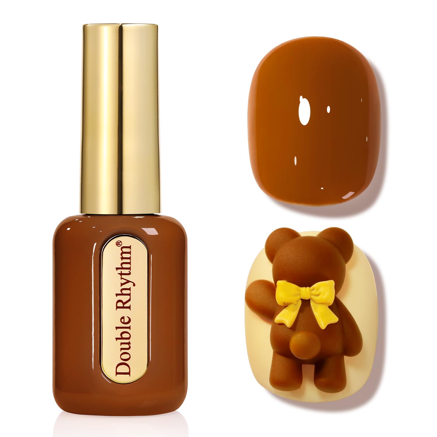 Double Rhythm 0.50 OZ Gel Polish Hema Free Same Color Same Bottle Golden Round Translucent Neutral Natural Milky 15 ML Jelly UV Polish Art DIY at Home (Bright Pink-H1040) : Beauty & Personal Care