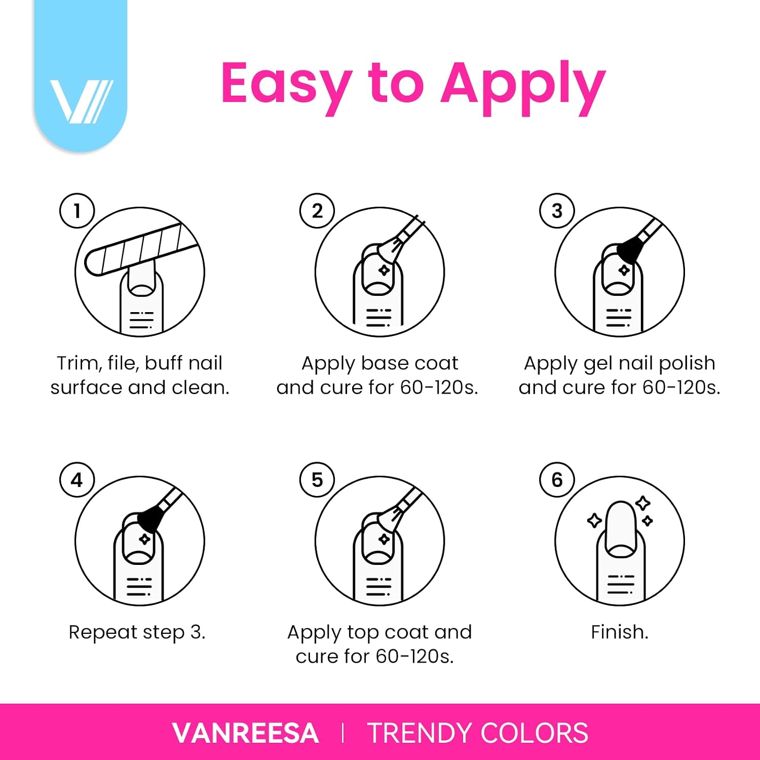 VANREESA 24 Pcs Pastel Gel Nail Polish Set. 21 Colors Spring & Summer Gel Polish with Base Coat Glossy & Matte Top Coat Yellow Green Blue Pink Purple Orange Gel Polish Kit Nail Kit Gifts for Women : Beauty & Personal Care