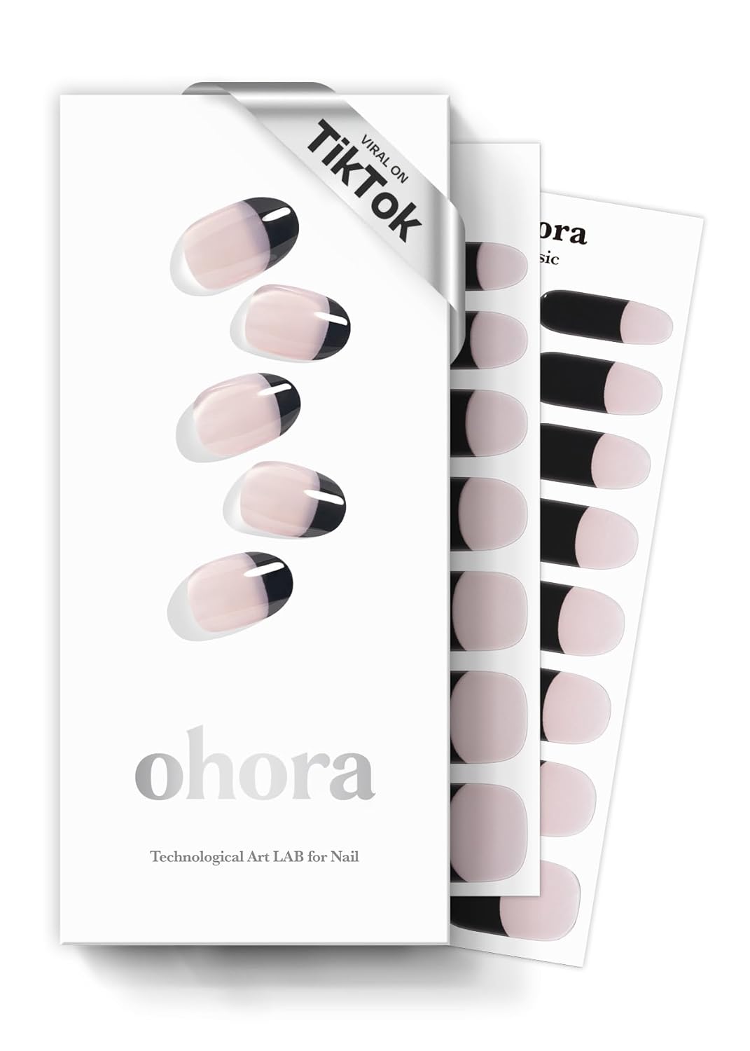 ohora Semi Cured Gel Nail Strips (N Essential French) - White. French. Works with Any UV/LED Lamps. Salon-Quality. Long Lasting. Easy to Apply & Remove - Includes 2 Prep Pads. Nail File & Wooden Stick : Beauty & Personal Care