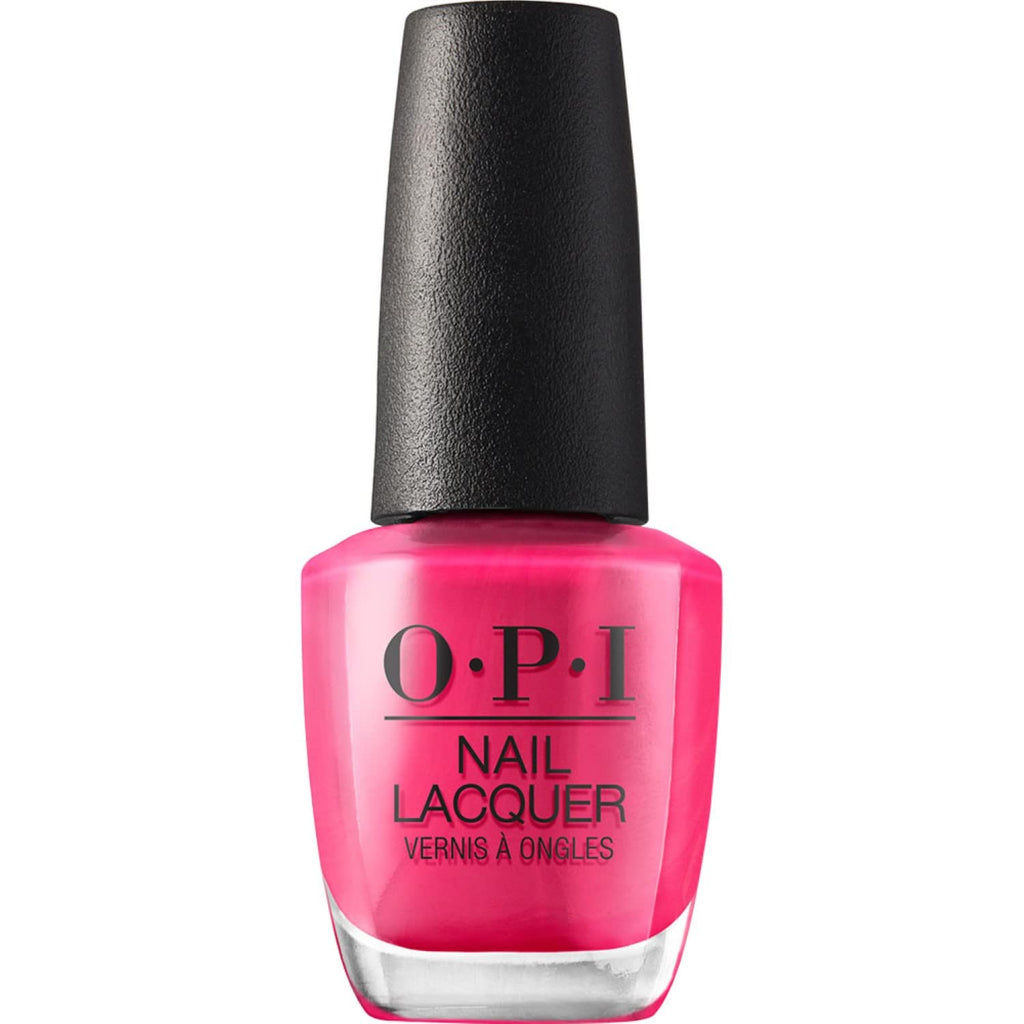 OPI Nail Lacquer Strawberry Margarita | Opaque Bright Pink Crème Chip Resistant Nail Polish | Fast Drying. Streak Free