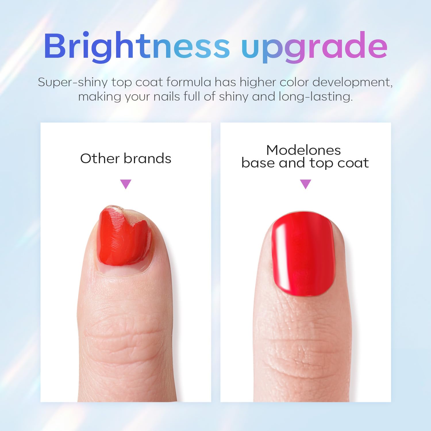 modelones Gel Top Coat. 15 ml 2026 Upgrade Super Shiny Base and Top Coat Set. Soak Off Nail Lamp Acid Free No Wipe Clear Base Top Gel Nail Polish : Beauty & Personal Care