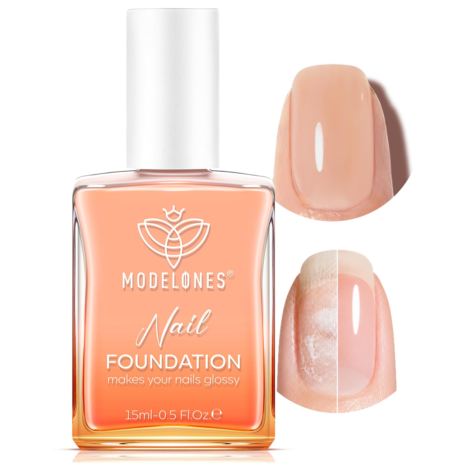 modelones Nail Strengthener. Milky White Nail Polish Nail Repair for Damaged Nails Hardener Quick Dry Nail Growth Natural Nail Concealer Foundation Strengthening Nails & Toenails Women Manicurist : Beauty & Personal Care