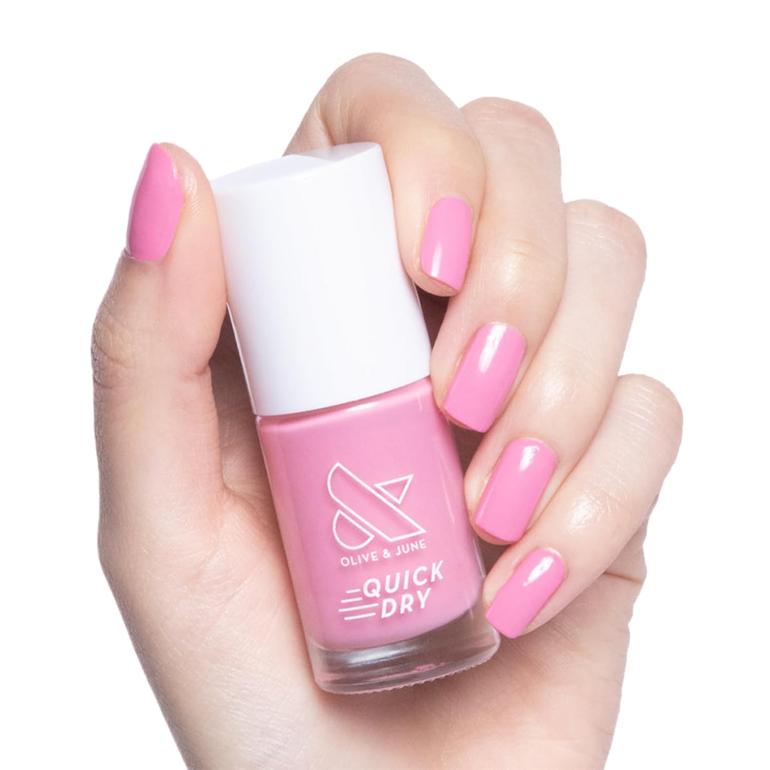 Olive & June Quick Dry Summer Nail Polish | Instant Fast-Drying Smudgeproof | 15-free Vegan Cruelty-Free | Lasts up to 5 Days | Salon-Quality Manicure Pedicure at Home | Swan Opaque White : Beauty & Personal Care
