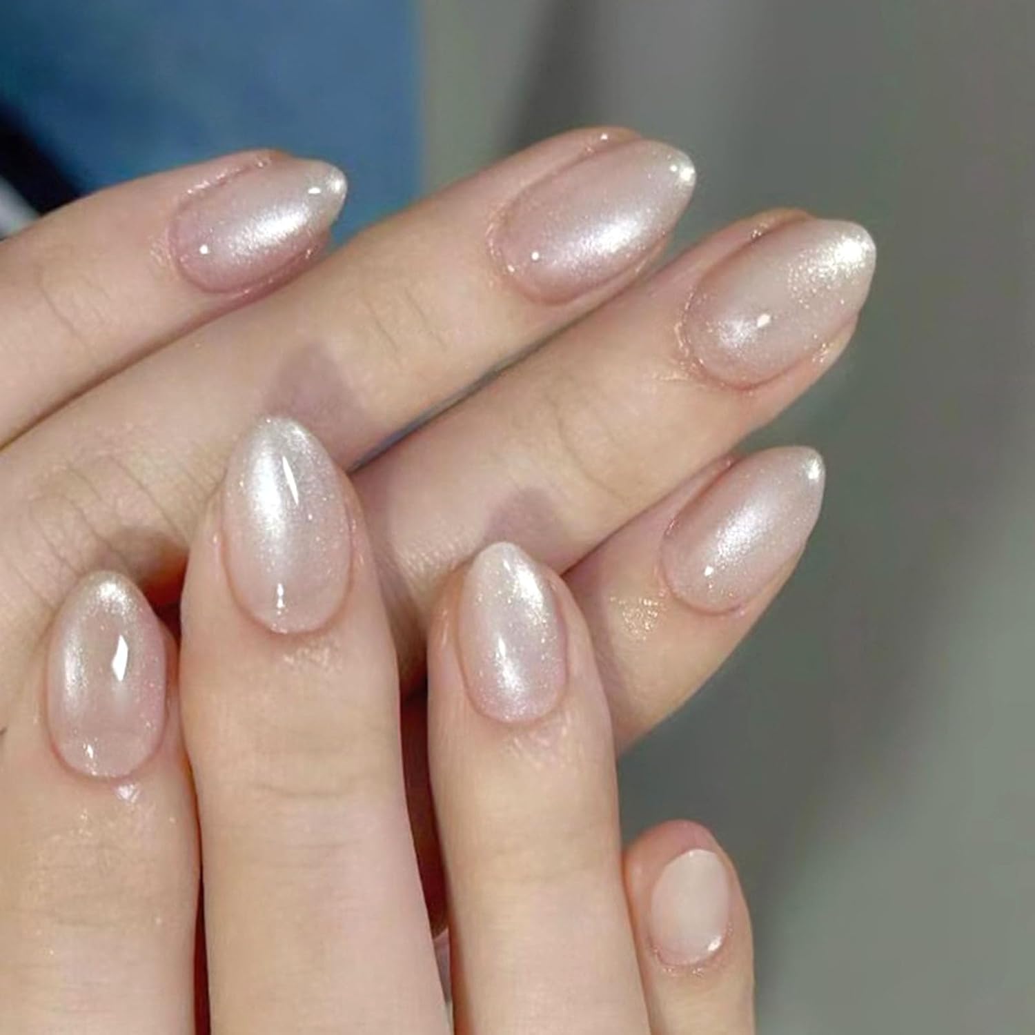 Short Press On Almond Fake Nails - Flower Acrylic Fall Nails Press Ons Full Cover Glue On Cute False Floral Stick On Nails for Women - 30 Pcs : Beauty & Personal Care