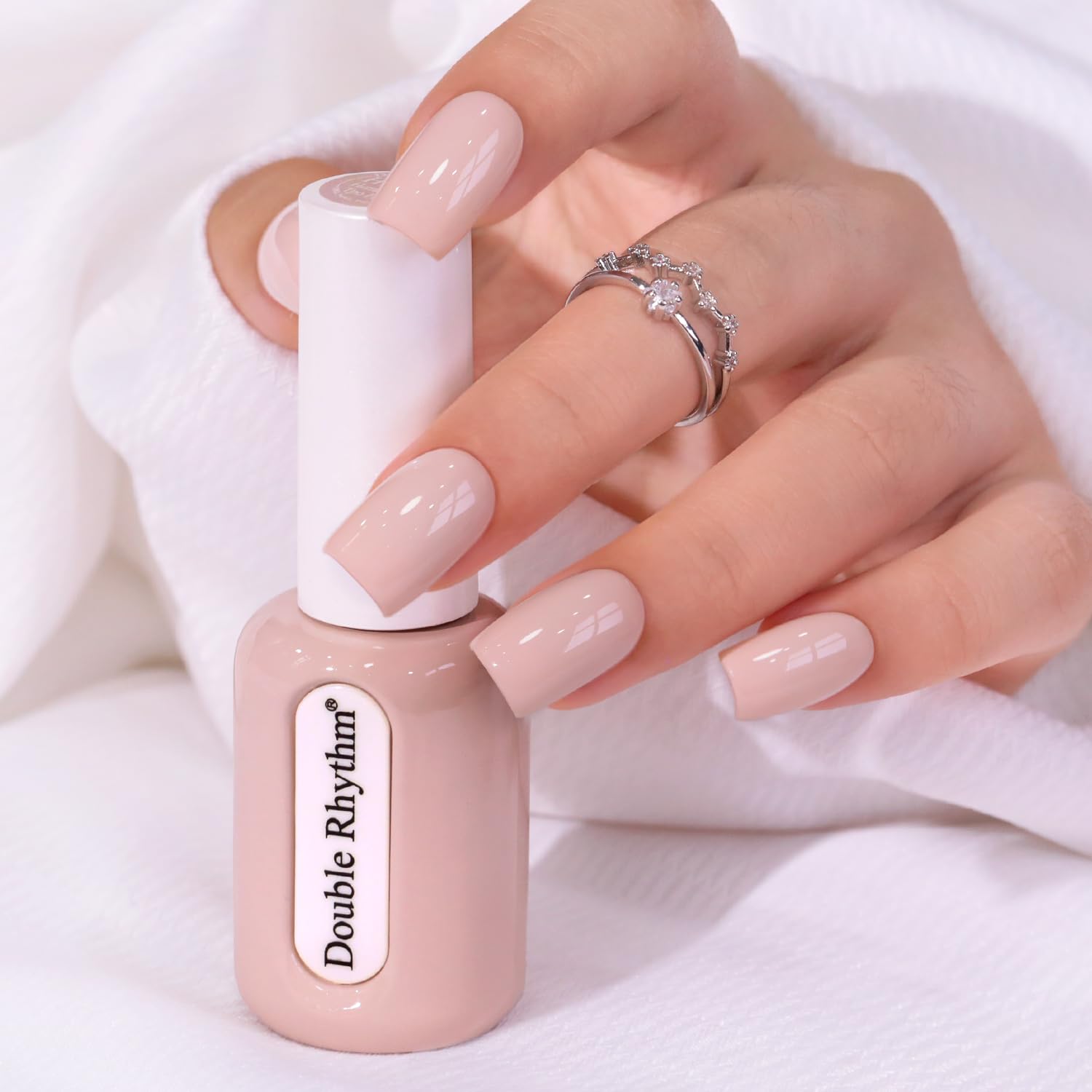 Double Rhythm 0.50 OZ Gel Polish Hema Free Same Color Same Bottle Golden Round Translucent Neutral Natural Milky 15 ML Jelly UV Polish Art DIY at Home (Bright Pink-H1040) : Beauty & Personal Care