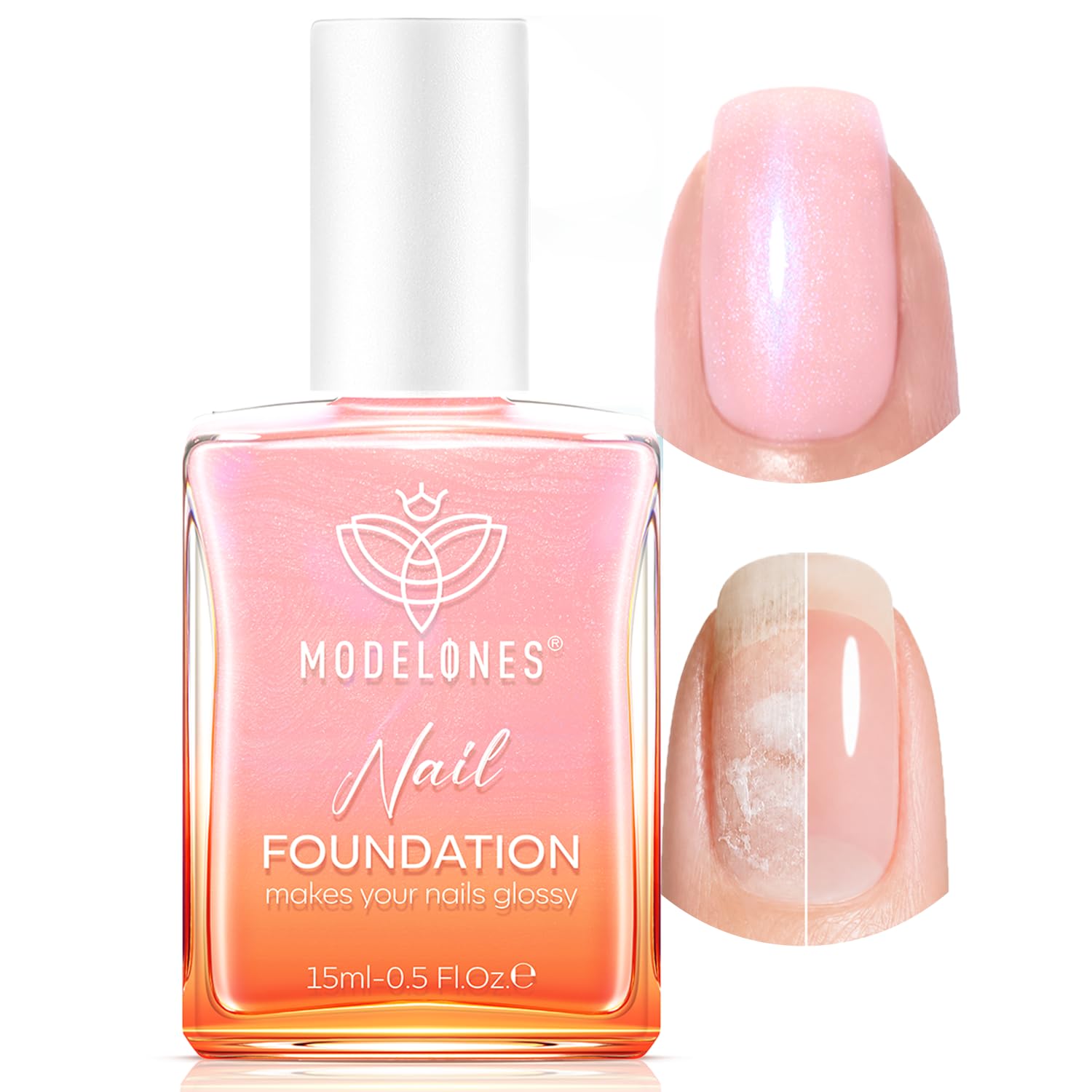 modelones Nail Strengthener. Milky White Nail Polish Nail Repair for Damaged Nails Hardener Quick Dry Nail Growth Natural Nail Concealer Foundation Strengthening Nails & Toenails Women Manicurist : Beauty & Personal Care