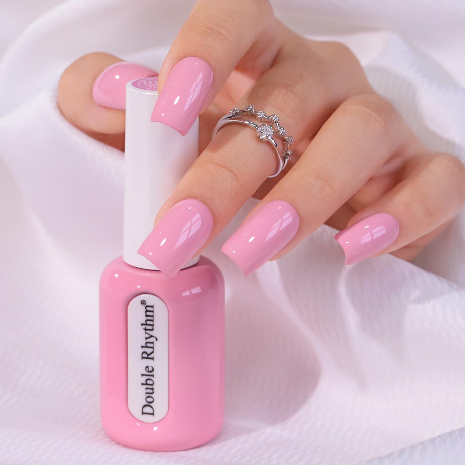 Double Rhythm 0.50 OZ Gel Polish Hema Free Same Color Same Bottle Golden Round Translucent Neutral Natural Milky 15 ML Jelly UV Polish Art DIY at Home (Bright Pink-H1040) : Beauty & Personal Care