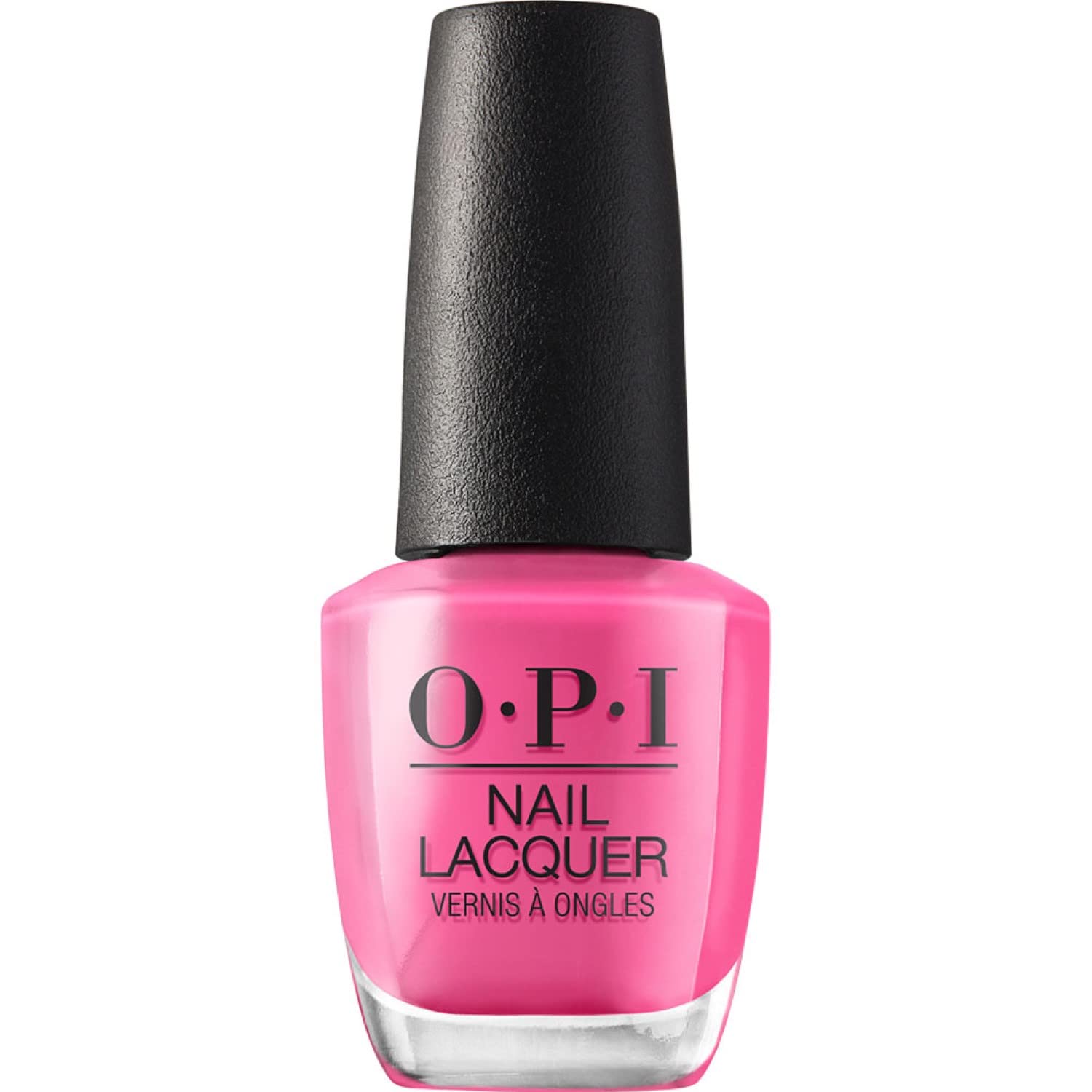 OPI Nail Lacquer Strawberry Margarita | Opaque Bright Pink Crème Chip Resistant Nail Polish | Fast Drying. Streak Free