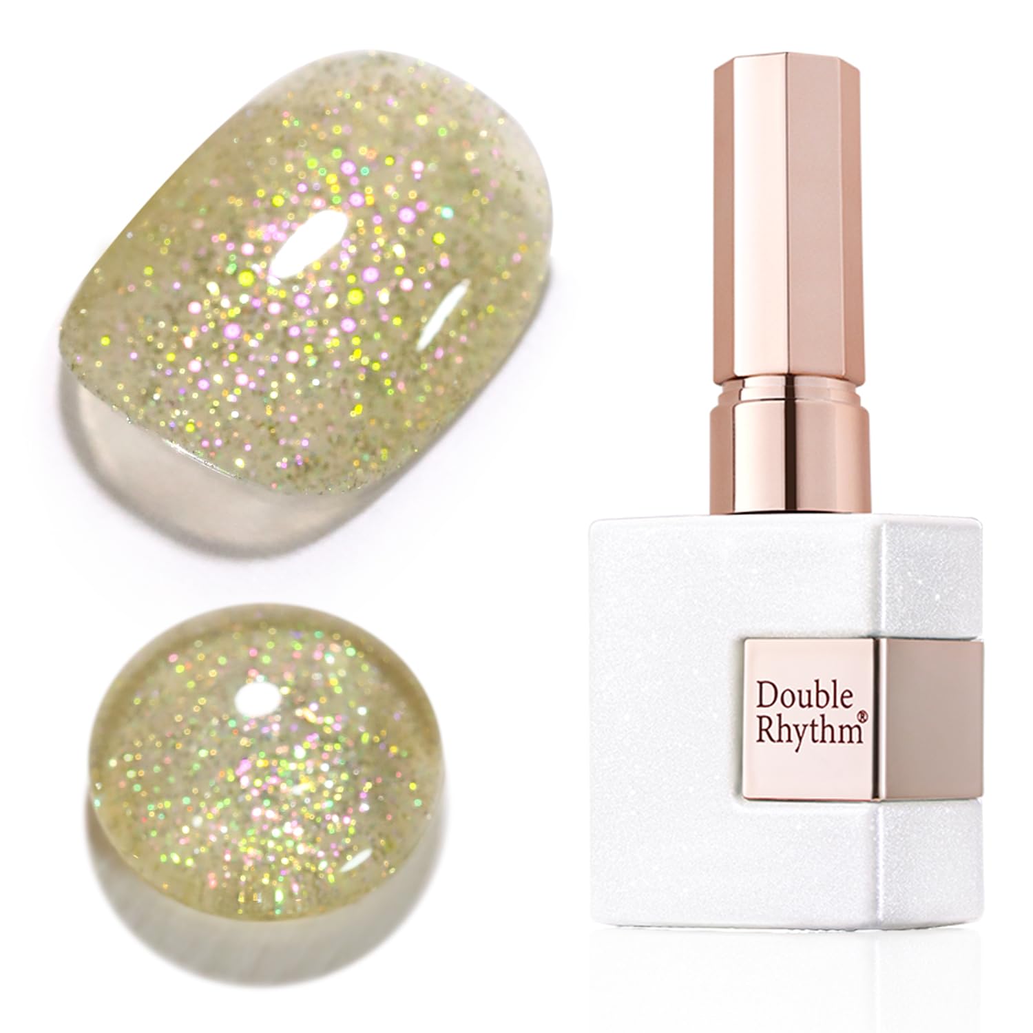 Double Rhythm 0.5Oz Glitter Gel Polish Shimmer Reflective Color for Nail Art Salon DIY Soak Off 15ml Nail Lamp Gel Polish at Home (Pink-B1161) : Beauty & Personal Care