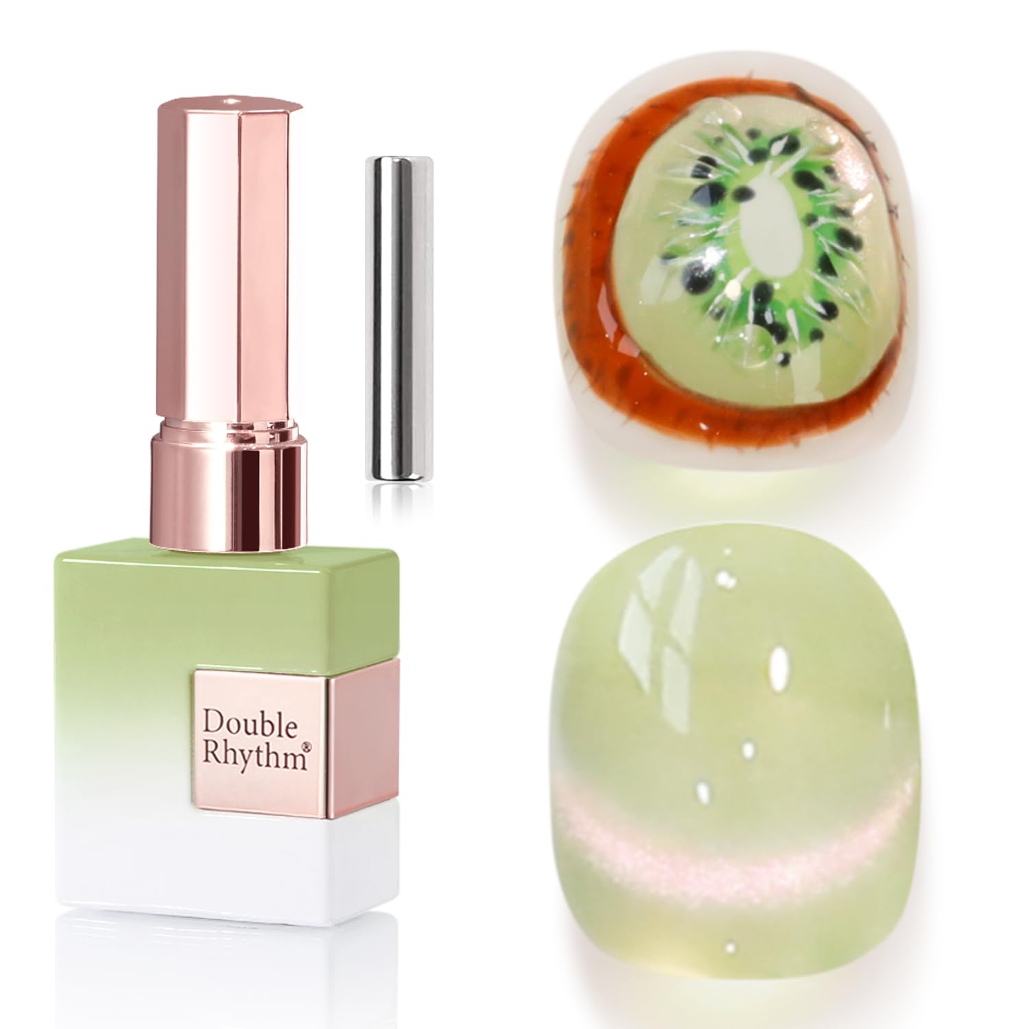 Double Rhythm 0.5 OZ Cat Eye Gel Polish with Magnet 15ML Holographic Glitter Shimmer Translucent Jelly Color Magnetic Polish Salon DIY at Home (Silver-MC1019) : Beauty & Personal Care