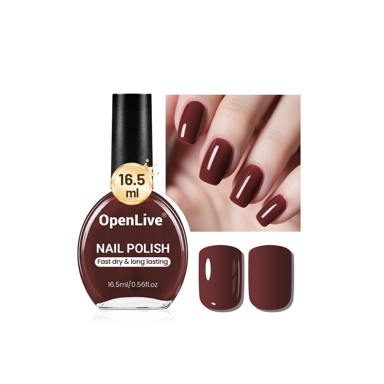 OpenLive 16.5ml Dusty Rose Nail Polish Large Volume Quick Drying Light Pink Nail Polish. Fast Drying and Long Lasting Color Nail Art DIY Home Manicure Gift for Women : Beauty & Personal Care
