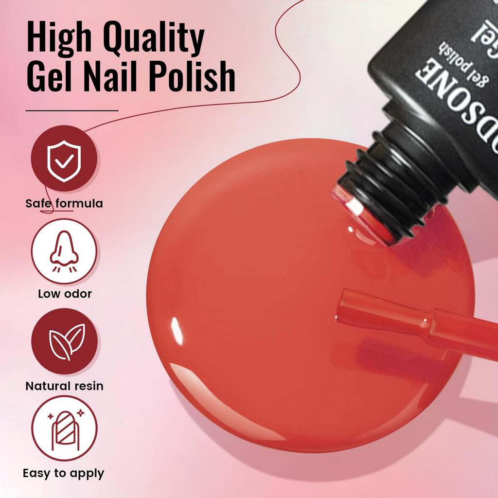 JODSONE Gel Nail Polish Kit with U V Light 32 Colors Gel Polish Nail + 4 Functional Adhesive Bottles Kit Soak Off Manicure Tools Gifts for Women : Beauty & Personal Care