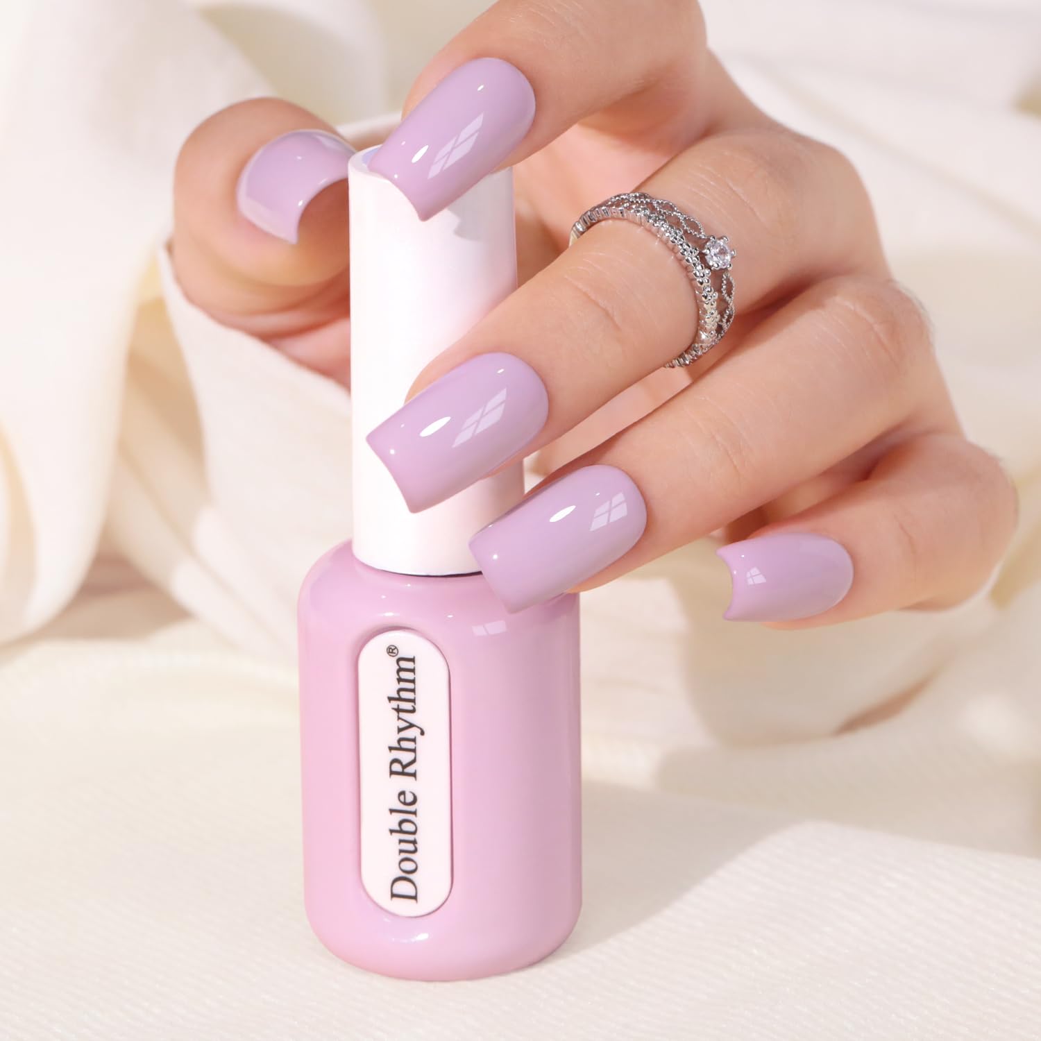 Double Rhythm 0.50 OZ Gel Polish Hema Free Same Color Same Bottle Golden Round Translucent Neutral Natural Milky 15 ML Jelly UV Polish Art DIY at Home (Bright Pink-H1040) : Beauty & Personal Care