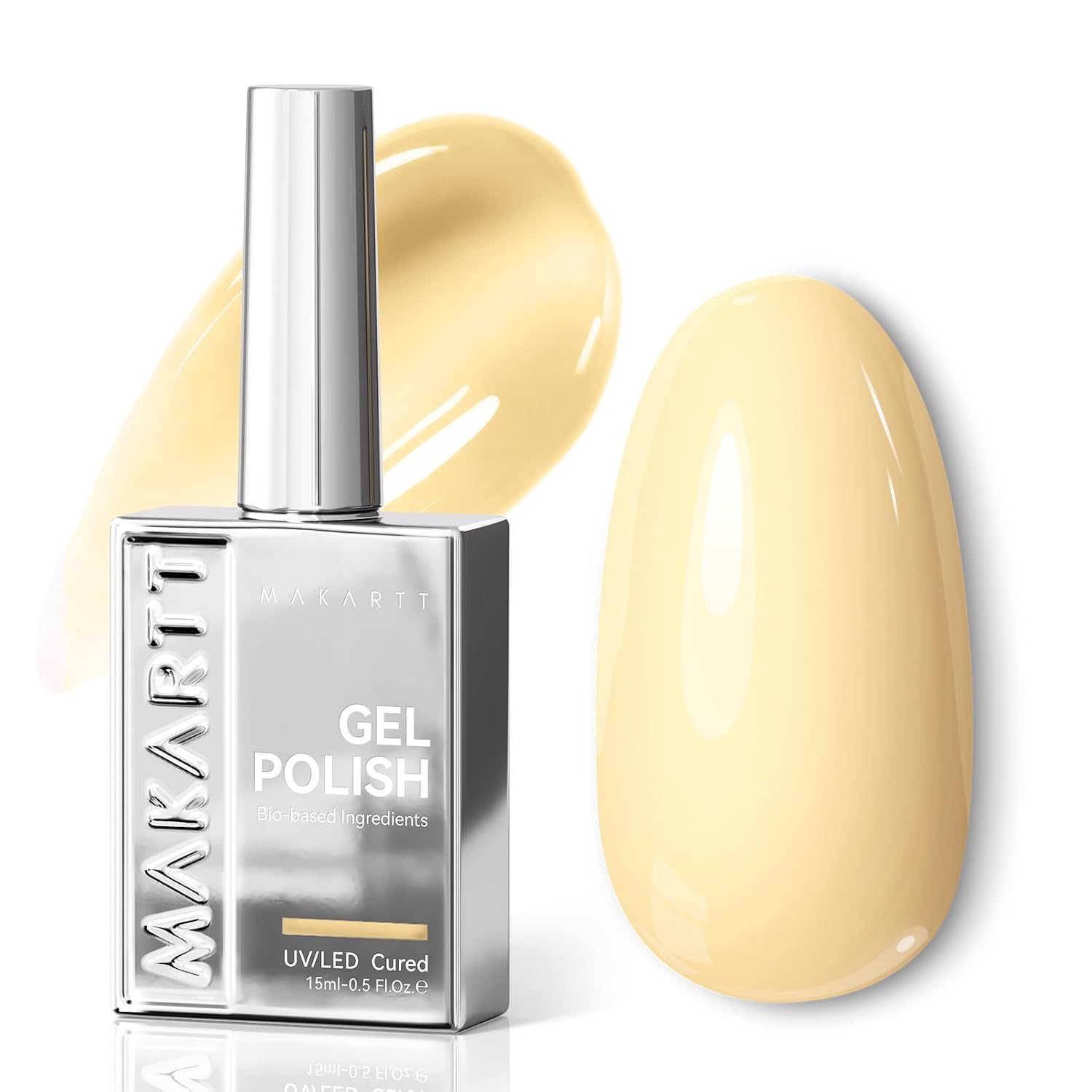 Makartt Milky Pink Gel Nail Polish: 15ML Hema-Free Jelly Baby Pink Nail Polish Sheer Translucent Effect Soak Off UV LED Nail Art Manicure DIY Home Salon Gift for Women : Beauty & Personal Care