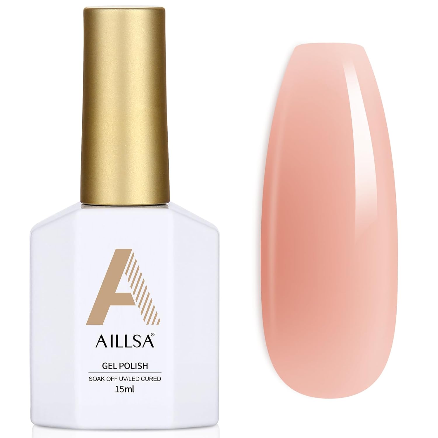 AILLSA Milky Pink Nude Gel Nail Polish. 15ml Translucent Soak Off UV LED Light Cure Gel Polish. Long Lasting for French Nail Art Salon DIY Manicure at Home : Beauty & Personal Care