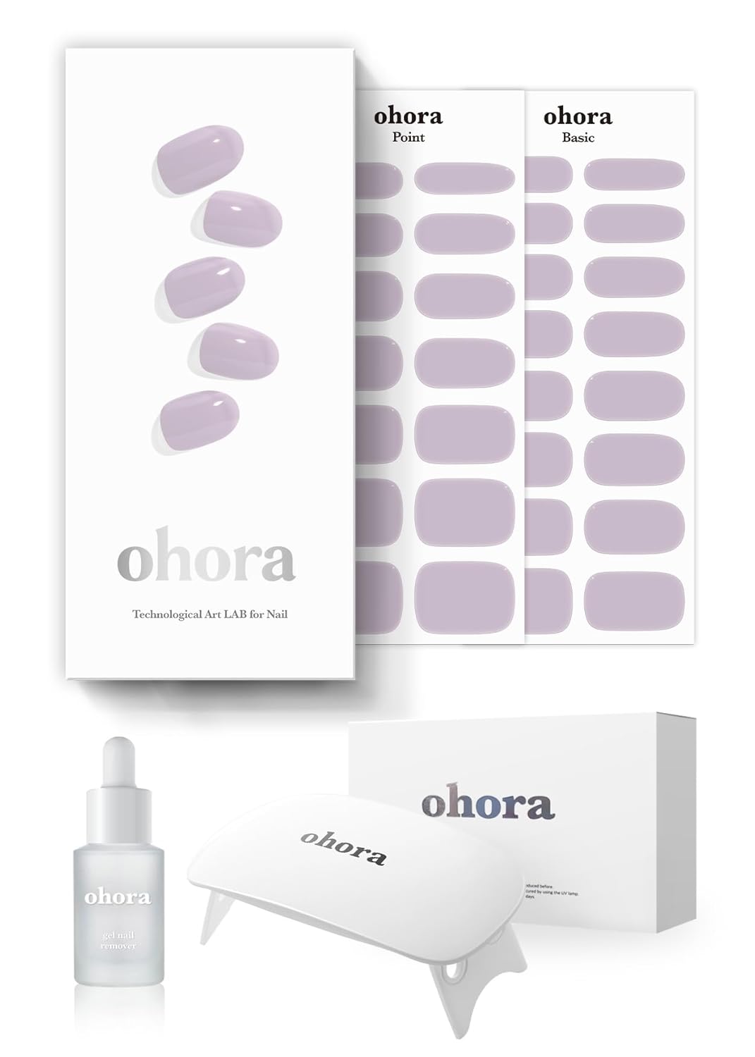 ohora Semi Cured Gel Nail Strips (N Pastel) - Yellow. Ombre. Works with Any UV/LED Lamps. Salon-Quality. Long Lasting. Easy to Apply & Remove - Includes 2 Prep Pads. Nail File & Wooden Stick : Beauty & Personal Care