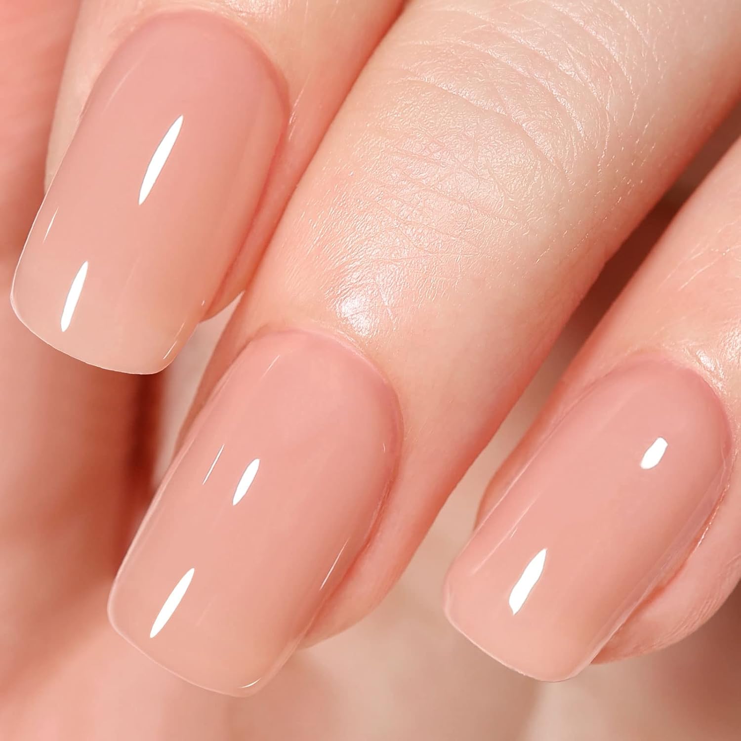 AILLSA Gel Nail Polish Nude Pink Gel Polish Sheer Neutral Color Jelly Gels Nail Polish Natural Translucent Soak Off U V Nails for Nail Art French Manicure at Home 0.51 Fl Oz /GB49 : Beauty & Personal Care