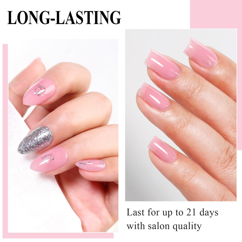 Imtiti Jelly Gel Nail Polish. Pink Sheer Jelly Gel Polish Spring Summer Translucent Art Manicure Salon DIY Design 10ML : Beauty & Personal Care