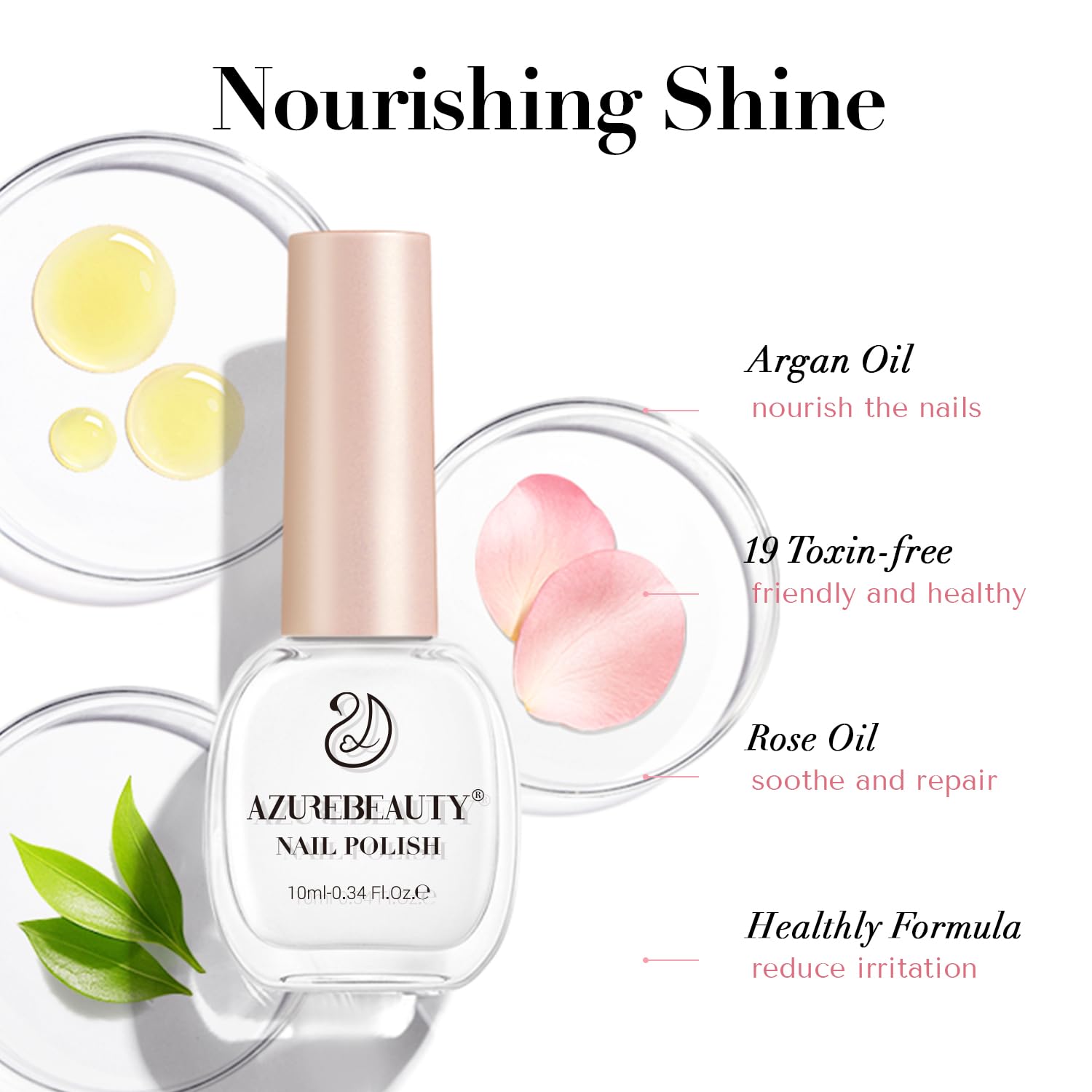 AZUREBEAUTY Warm White Nail Polish | Quick Dry. Long-Lasting. Natural Glossy Finish for DIY Manicure & Nail Art. Salon Quality for Women : Beauty & Personal Care