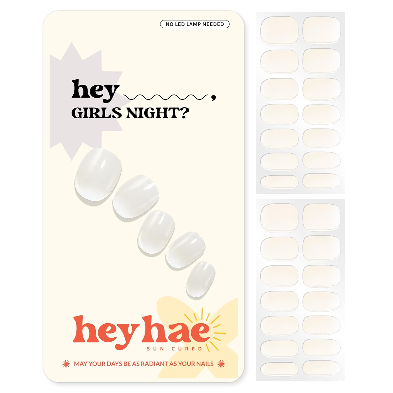 Heyhae Semi Cured Gel Nail Strips | No LED Lamp Needed | Solid. Pink. Spring | Easy Apply & Remove. Salon Quality | Includes 28 Strips. 1 Prep Pads. Nail File & Wooden stick - Hey. Strawberry Picking? : Beauty & Personal Care