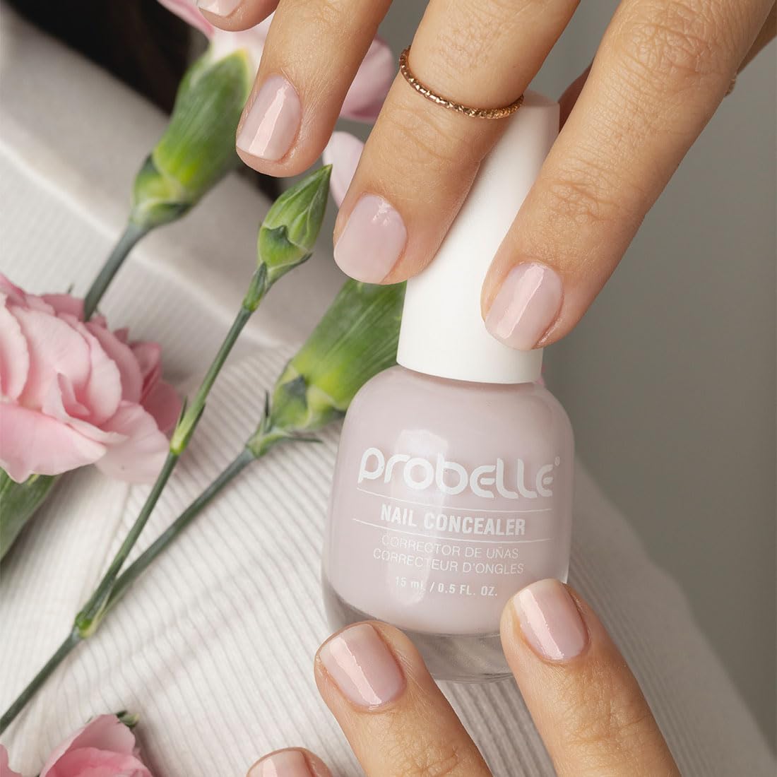 Probelle Illuminating Nail Concealer. Sheer Long Lasting Brightening Nail Polish for yellowing discolored nails. perfect finish for damaged nails with imperfections. Vegan. Gluten Free. Lilac Glow : Beauty & Personal Care