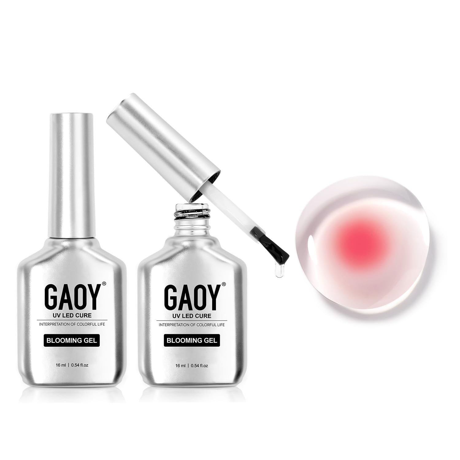 GAOY Nail Blooming Gel. 16ml Clear Blooming Gel Polish. Spreading Effects Soak Off UV Light Cure for Nail Art DIY : Beauty & Personal Care
