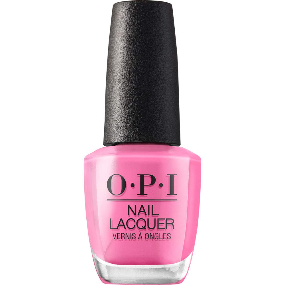 OPI Nail Lacquer Strawberry Margarita | Opaque Bright Pink Crème Chip Resistant Nail Polish | Fast Drying. Streak Free