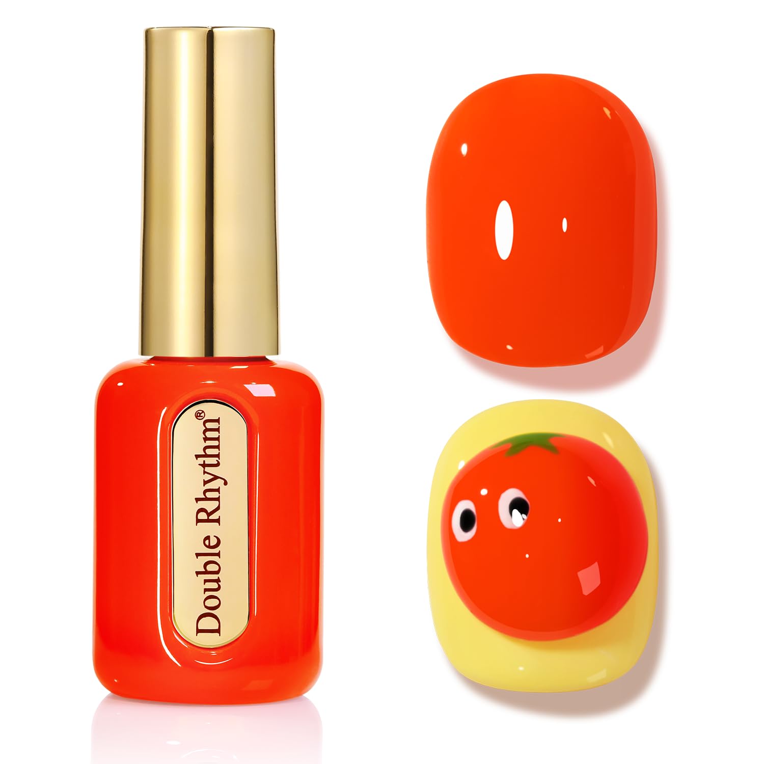 Double Rhythm 0.50 OZ Gel Polish Hema Free Same Color Same Bottle Golden Round Translucent Neutral Natural Milky 15 ML Jelly UV Polish Art DIY at Home (Bright Pink-H1040) : Beauty & Personal Care
