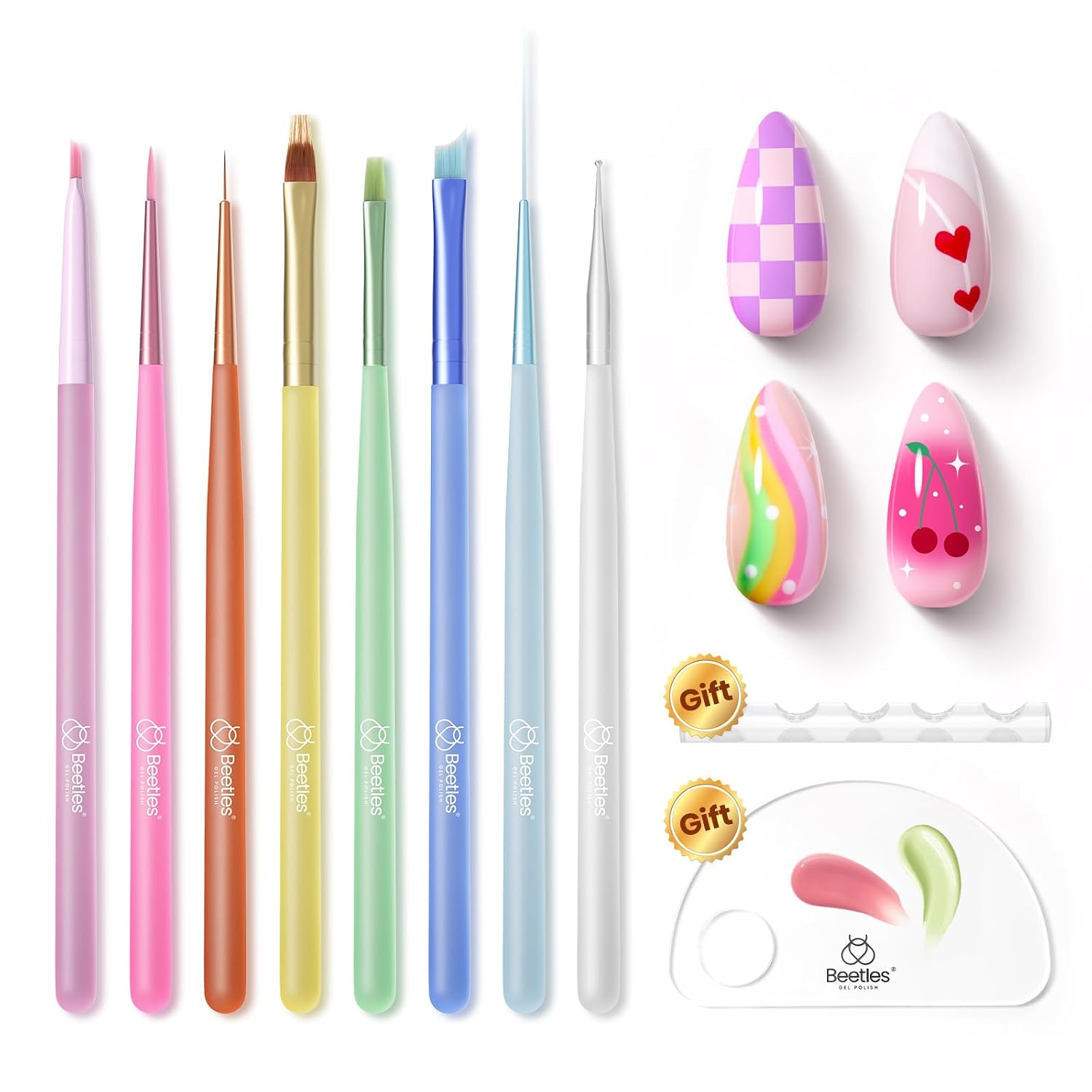 Beetles French Manicure Nail Art Stickers 30 Sheets French Tip Tool 3 Designs Self-Adhesive Nail Tips Guides for DIY Decoration Nails Art : Beauty & Personal Care