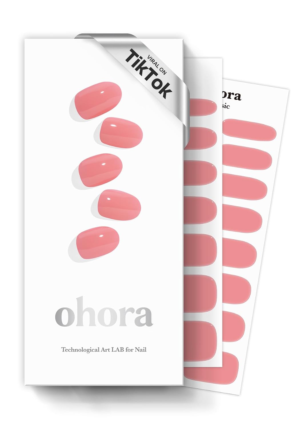 ohora Semi Cured Gel Nail Strips (N Essential French) - White. French. Works with Any UV/LED Lamps. Salon-Quality. Long Lasting. Easy to Apply & Remove - Includes 2 Prep Pads. Nail File & Wooden Stick : Beauty & Personal Care