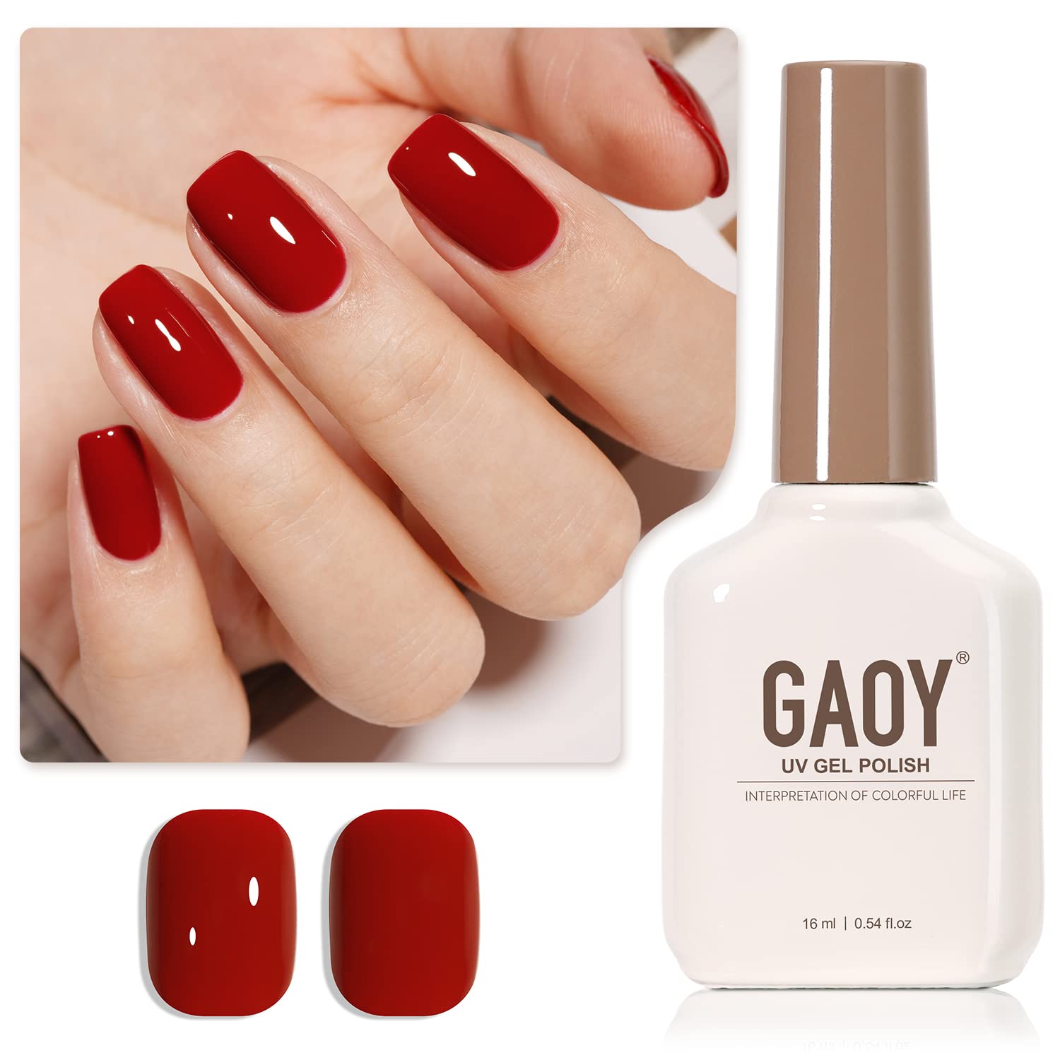 GAOY Sheer Light Pink Gel Nail Polish. 16ml Jelly Milky White Peach Translucent Color 1352 UV Light Cure Gel Polish for Nail Art DIY Manicure and Pedicure at Home : Beauty & Personal Care