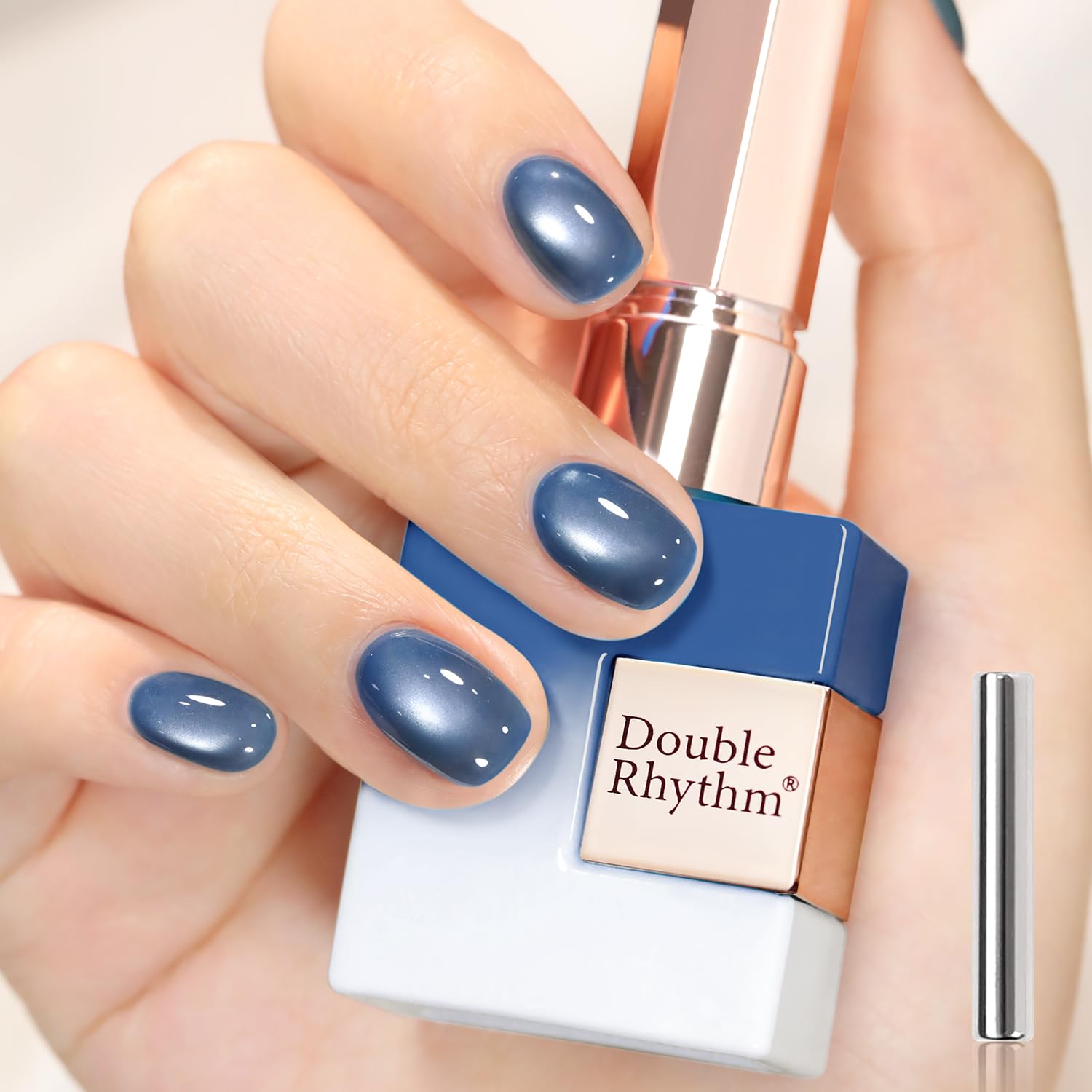 Double Rhythm 15ML Ice Glass Cat Eye Gel Polish with Magnet Holographic Glitter Shimmer Translucent Sheer Color Salon Soak Off Magnetic Nail at Home (Golden Violet-MC1129) : Beauty & Personal Care