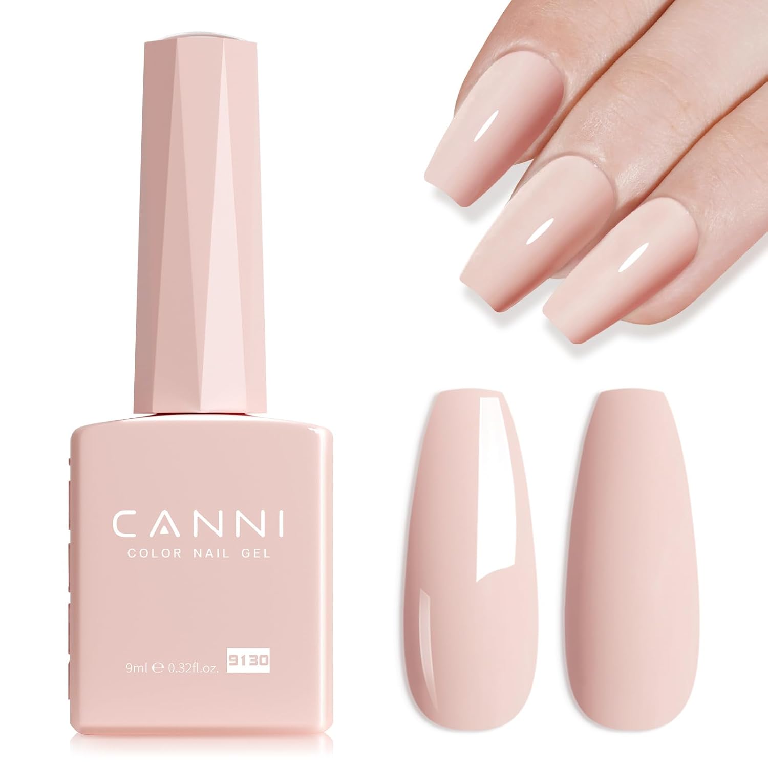 CANNI Light Pink Gel Nail Polish. 1Pcs Baby Pink Gel Polish Soft Pale Color High Gloss Soak Off U V Nail Manicure Salon DIY : Beauty & Personal Care