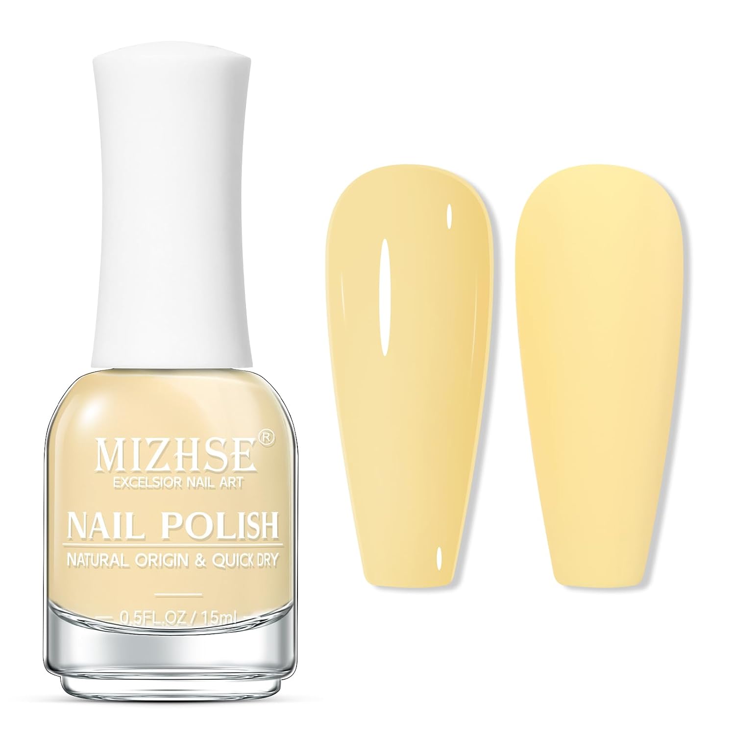 MIZHSE Quick Dry Nail Polish. Hot Pink Nail Polish Non Gel Air Drying Fast. 15ml Glossy Finish Regular Rose Red Nail Lacquer Full Coverage Nail Art Manicure DIY Home : Beauty & Personal Care