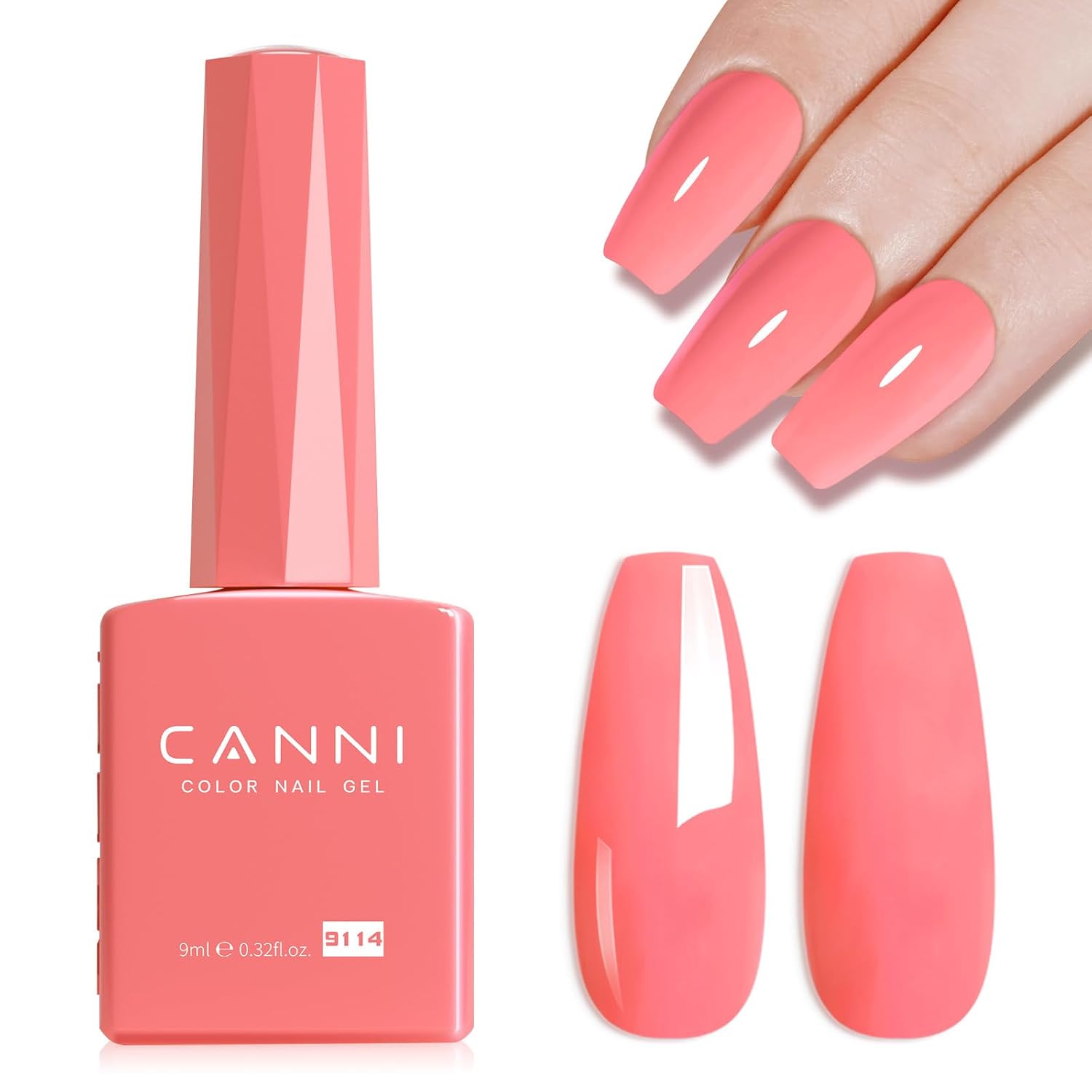 CANNI Light Pink Gel Nail Polish. 1Pcs Baby Pink Gel Polish Soft Pale Color High Gloss Soak Off U V Nail Manicure Salon DIY : Beauty & Personal Care