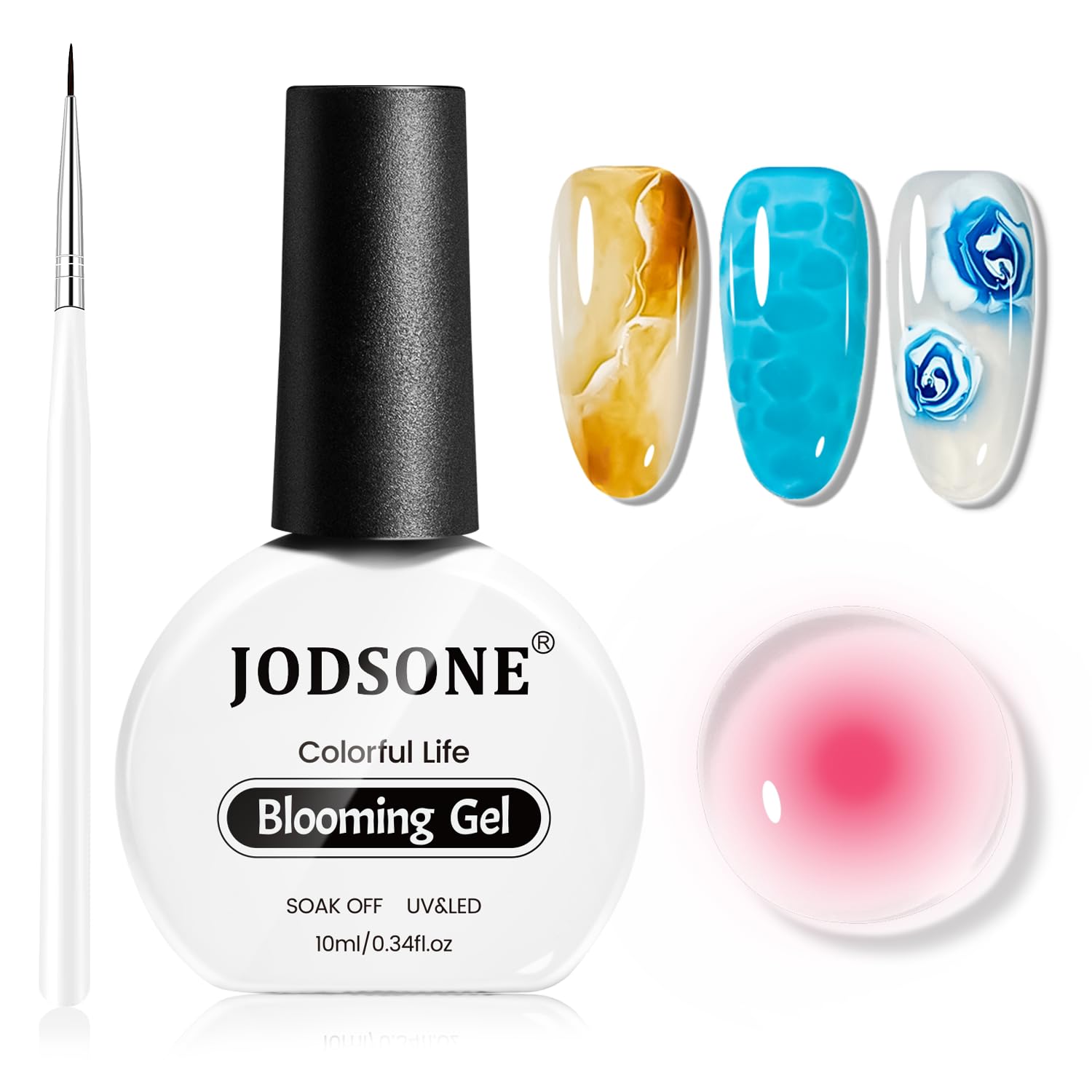 JODSONE 10ML Blooming Gel Nail Polish Clear Marble Nail Nail Art Accessories for Spreading Effects. Floral Print. Watercolor Design for Women : Beauty & Personal Care