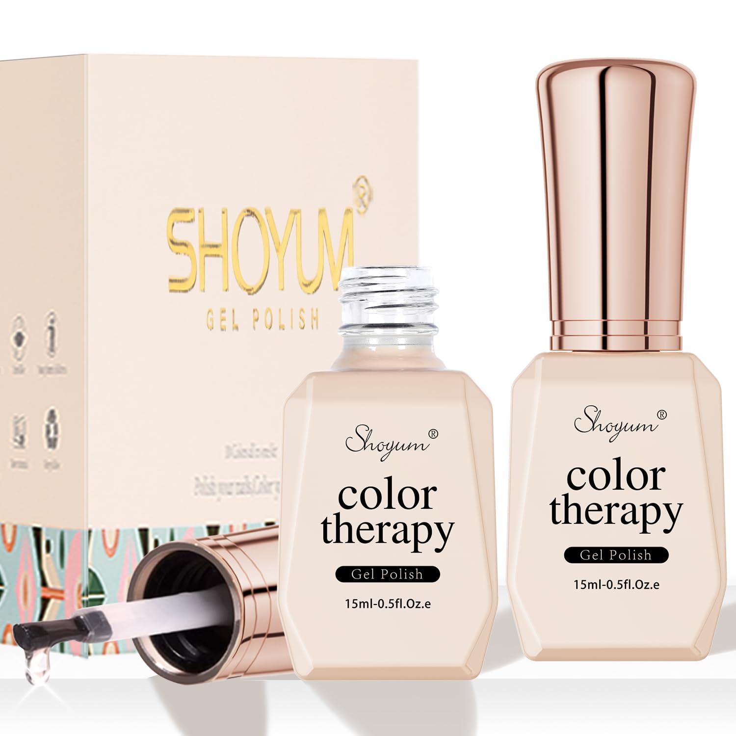 SHOYUM Nude Pink Gel Nail Polish Set- 6 Colors Sheer Milky White Jelly Gel Polish All Seasons Skin Tones Neutral Gel Polish Kit. Soak Off LED Gel Nail Kit Manicure DIY Home : Beauty & Personal Care