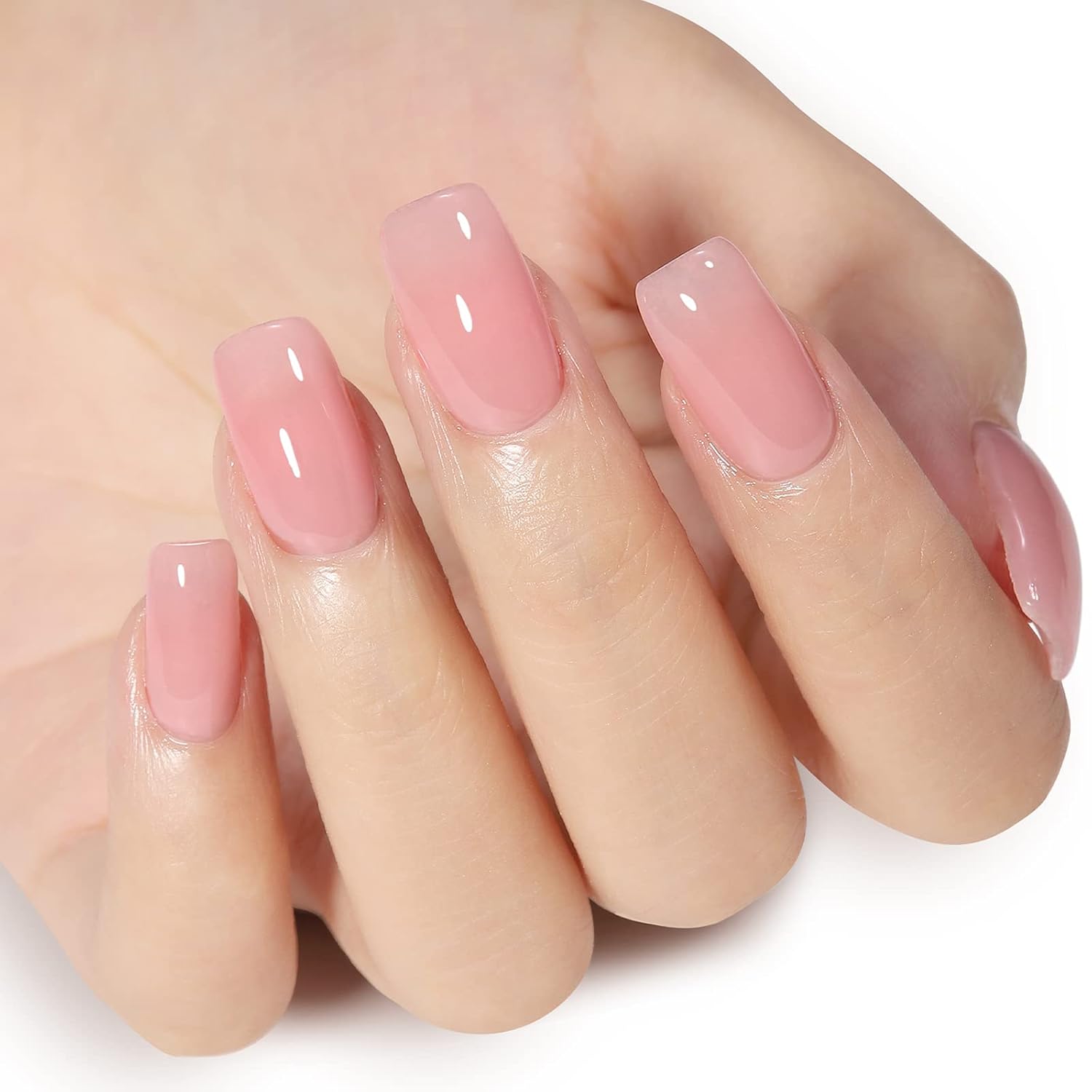 AILLSA Gel Nail Polish Nude Pink Gel Polish Sheer Neutral Color Jelly Gels Nail Polish Natural Translucent Soak Off U V Nails for Nail Art French Manicure at Home 0.51 Fl Oz /GB49 : Beauty & Personal Care