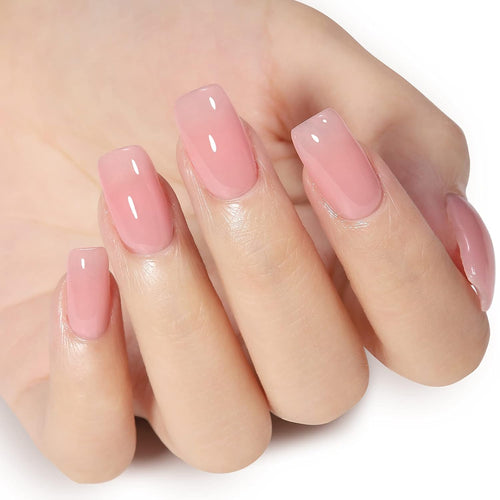 AILLSA Gel Nail Polish Nude Pink Gel Polish Sheer Neutral Color Jelly Gels Nail Polish Natural Translucent Soak Off U V Nails for Nail Art French Manicure at Home 0.51 Fl Oz /GB49 : Beauty & Personal Care