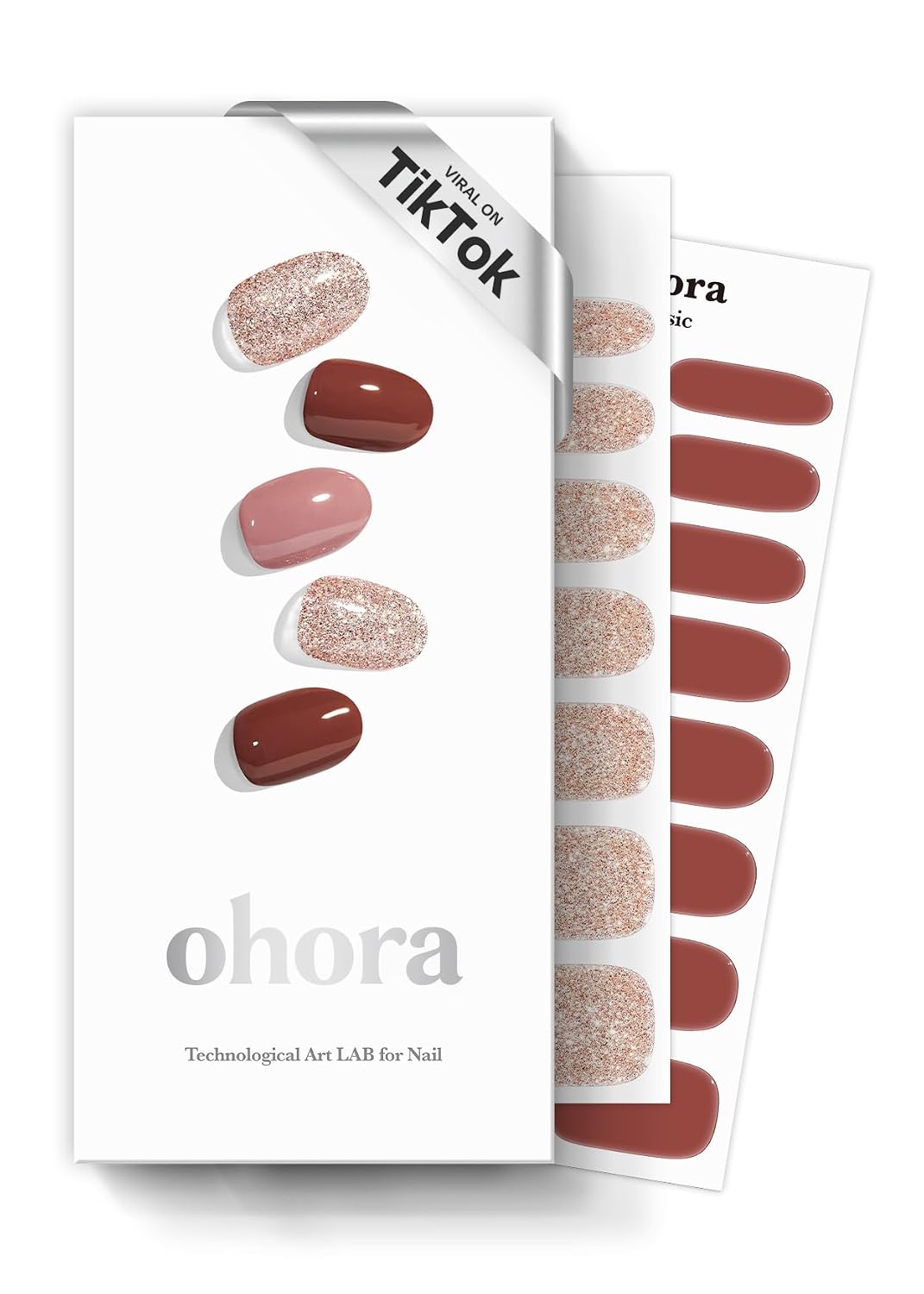 ohora Semi Cured Gel Nail Strips (N Cream Window) - Green. Solid. Works with Any UV/LED Lamps. Salon-Quality. Long Lasting. Easy to Apply & Remove - Includes 2 Prep Pads. Nail File & Wooden Stick : Beauty & Personal Care