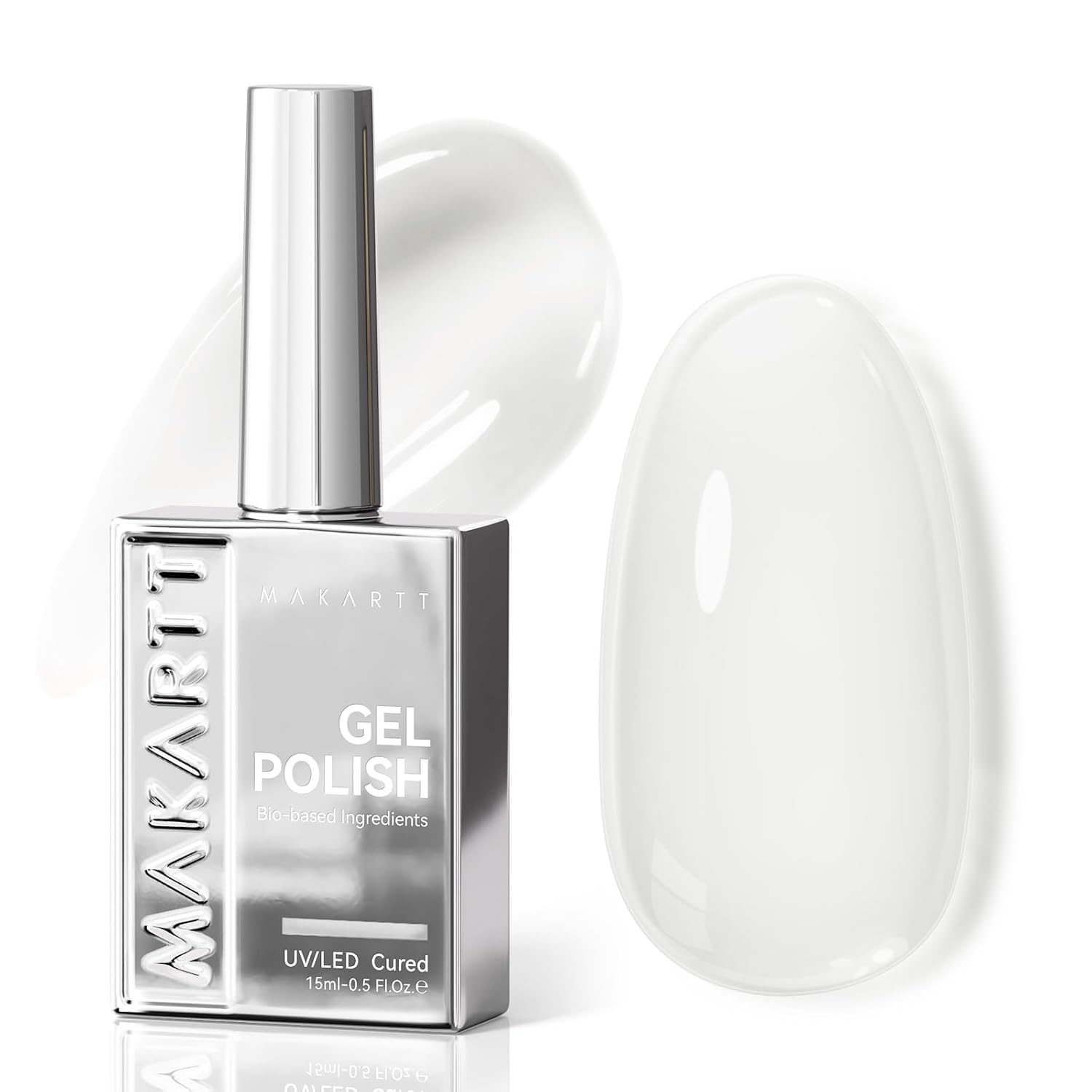 Makartt Milky Pink Gel Nail Polish: 15ML Hema-Free Jelly Baby Pink Nail Polish Sheer Translucent Effect Soak Off UV LED Nail Art Manicure DIY Home Salon Gift for Women : Beauty & Personal Care